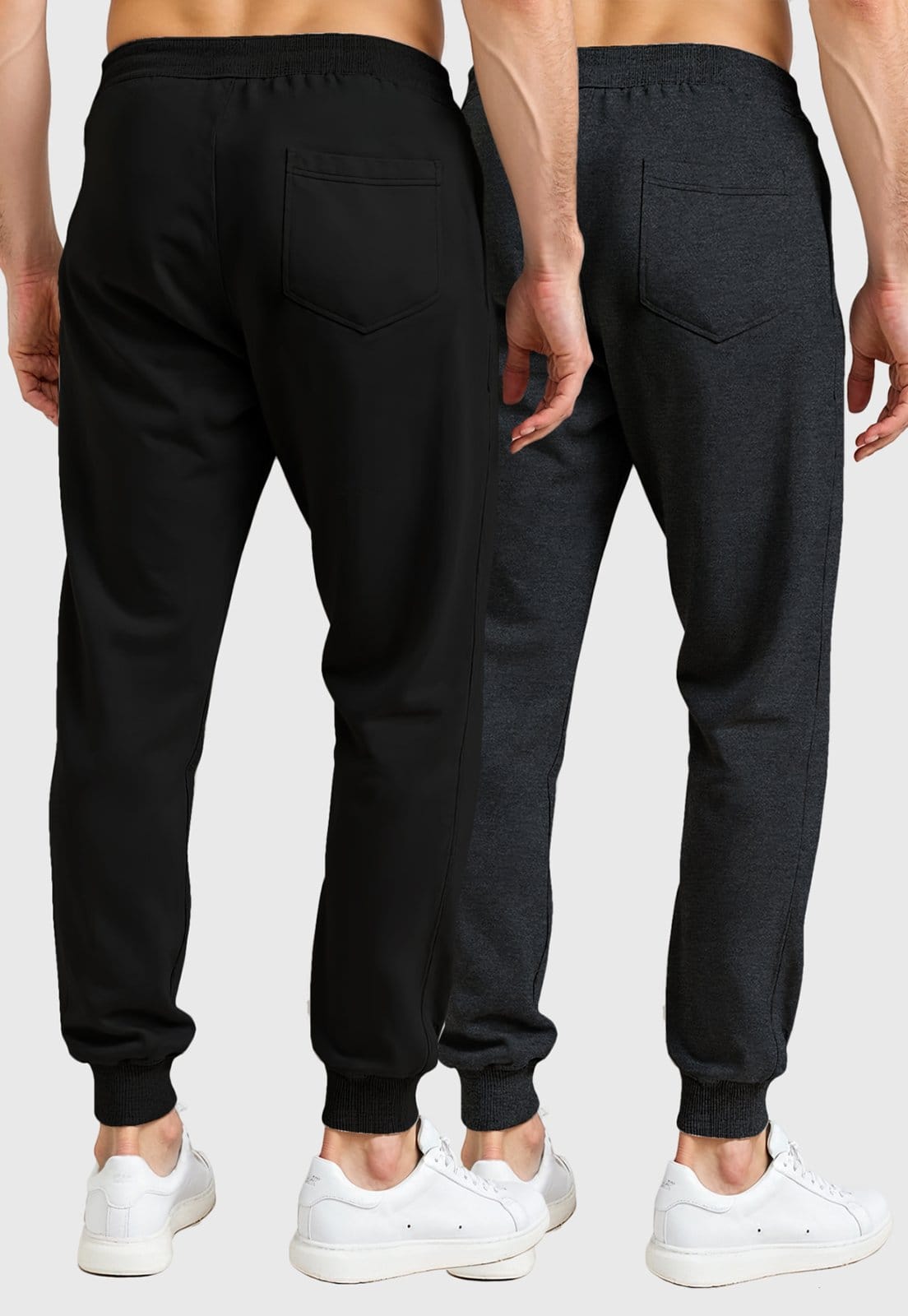 Vista 2 Kit 2 Calças Moletom e Chumbo Masculina Slim Interior Flanelado Super Conforto Benellys preto