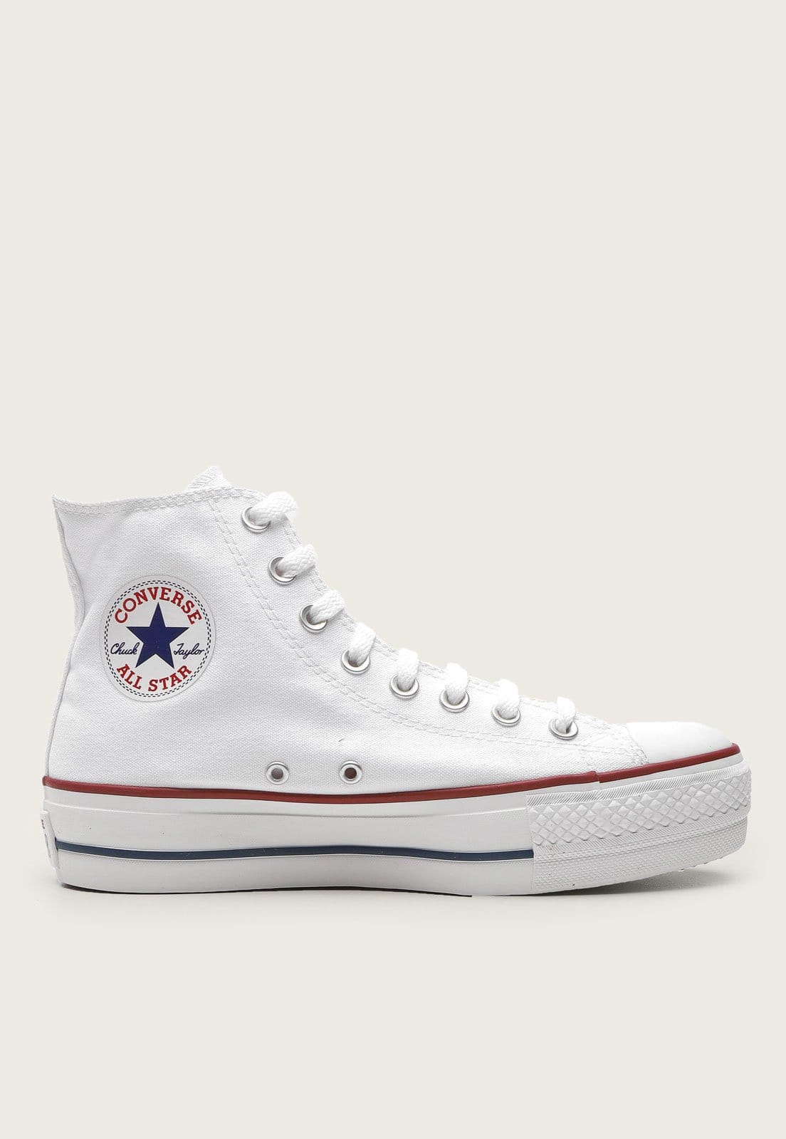 Vista 2 Tênis Converse Chuck Taylor All Star Pla Converse branco