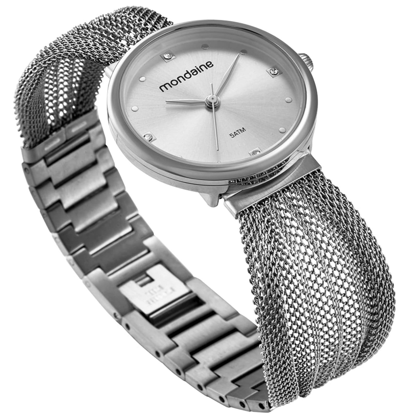 Vista 2 Relógio Feminino Mondaine Minimalista Mondaine prata