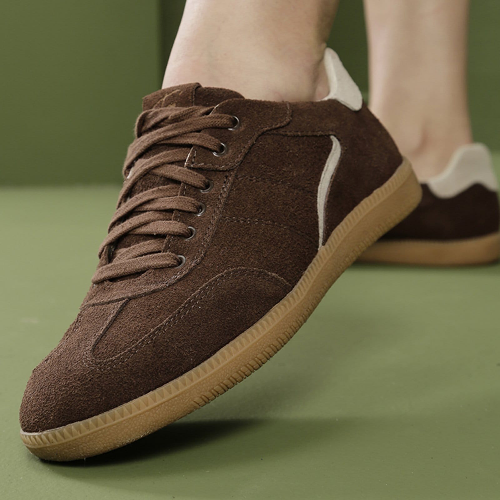 Vista 2 Tênis Feminino Slim Sport Couro Legítimo Festa Clássico Lançamento Deborah Dia a Dia FRANCA GRIFFE marrom