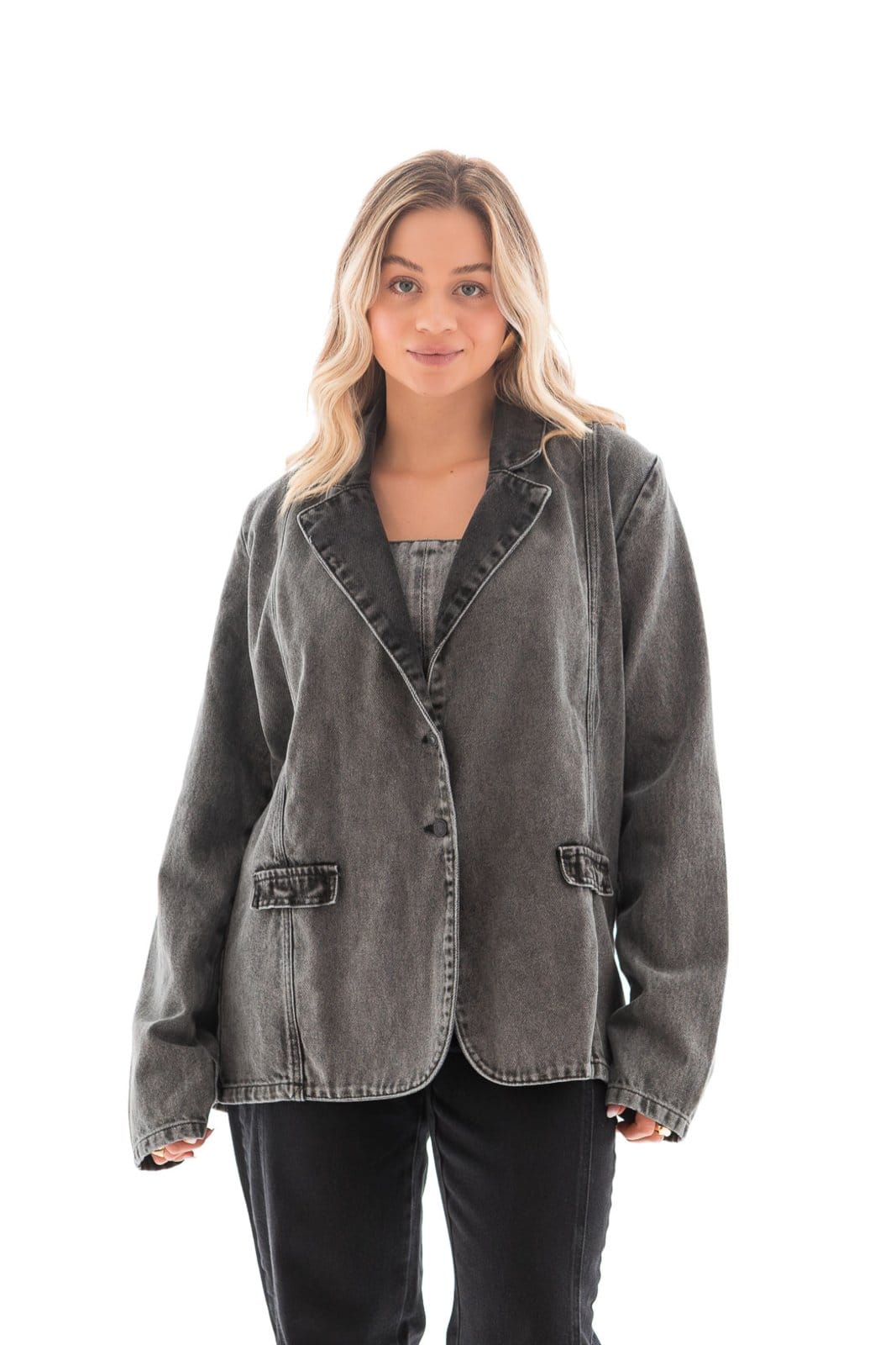 Blazer Jeans Feminino Arauto Black