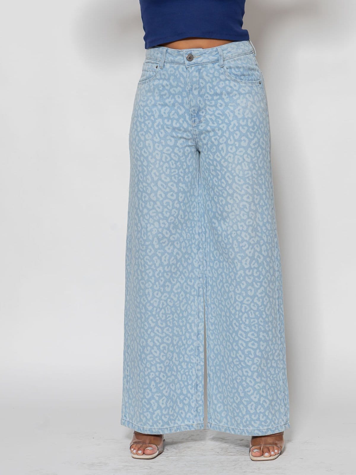 Vista 2 Calça Feminina Pantalona Animal Print Crocker - 50881 Crocker jeans