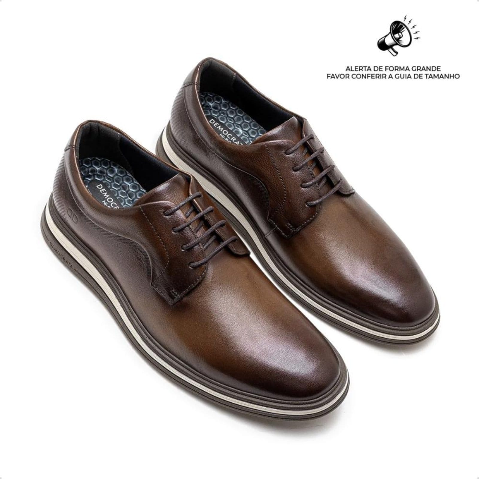 Vista 2 Sapato de Couro Democrata Masculino Dune Hi-Soft 32 298201 DEMOCRATA preto