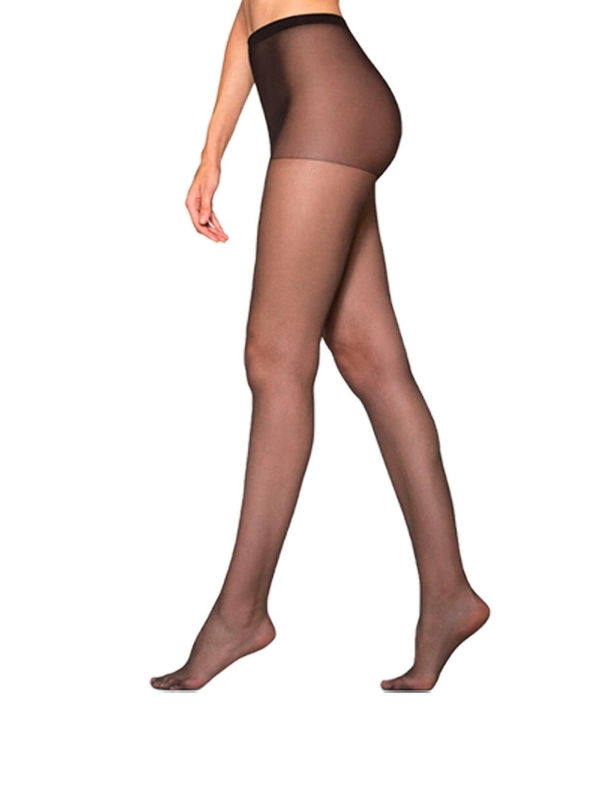 Vista 2 Kit com 3 Meias Calças Fio 15 Clássica Fina Loba Lupo preto