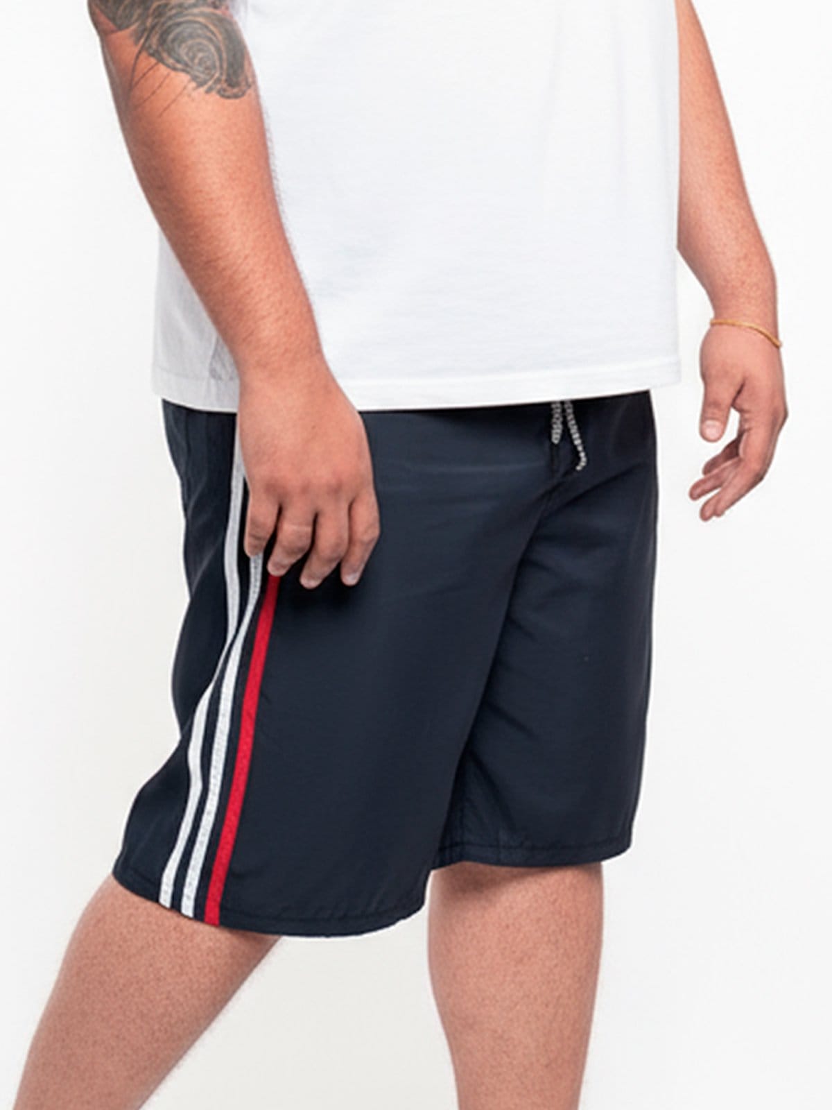 Bermuda Plus Size Frent's Listra Lateral Popular Treino Casual Esporte