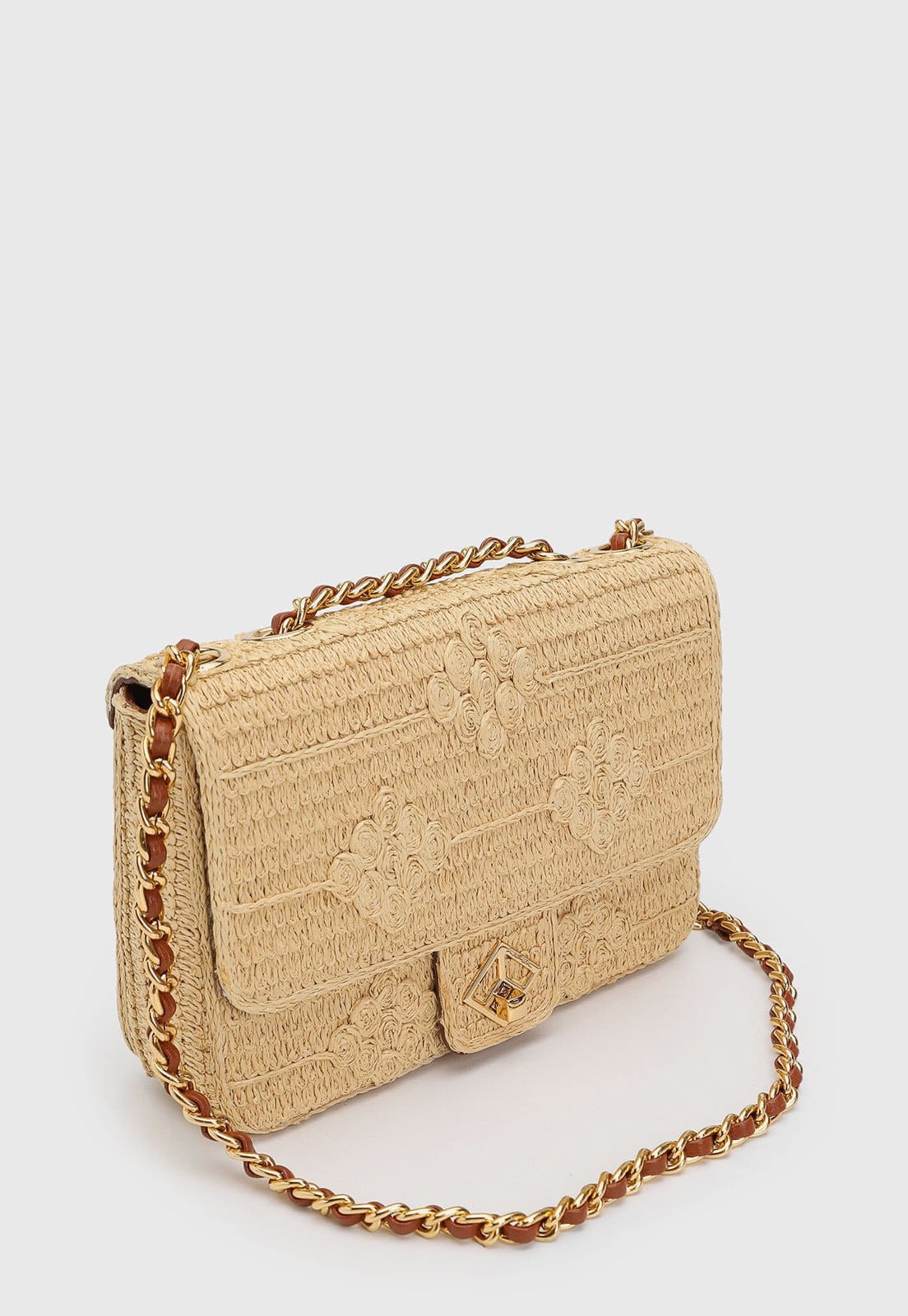 Vista 2 Bolsa Feminina Luiza Barcelos Palha Trançada Luiza Barcelos bege