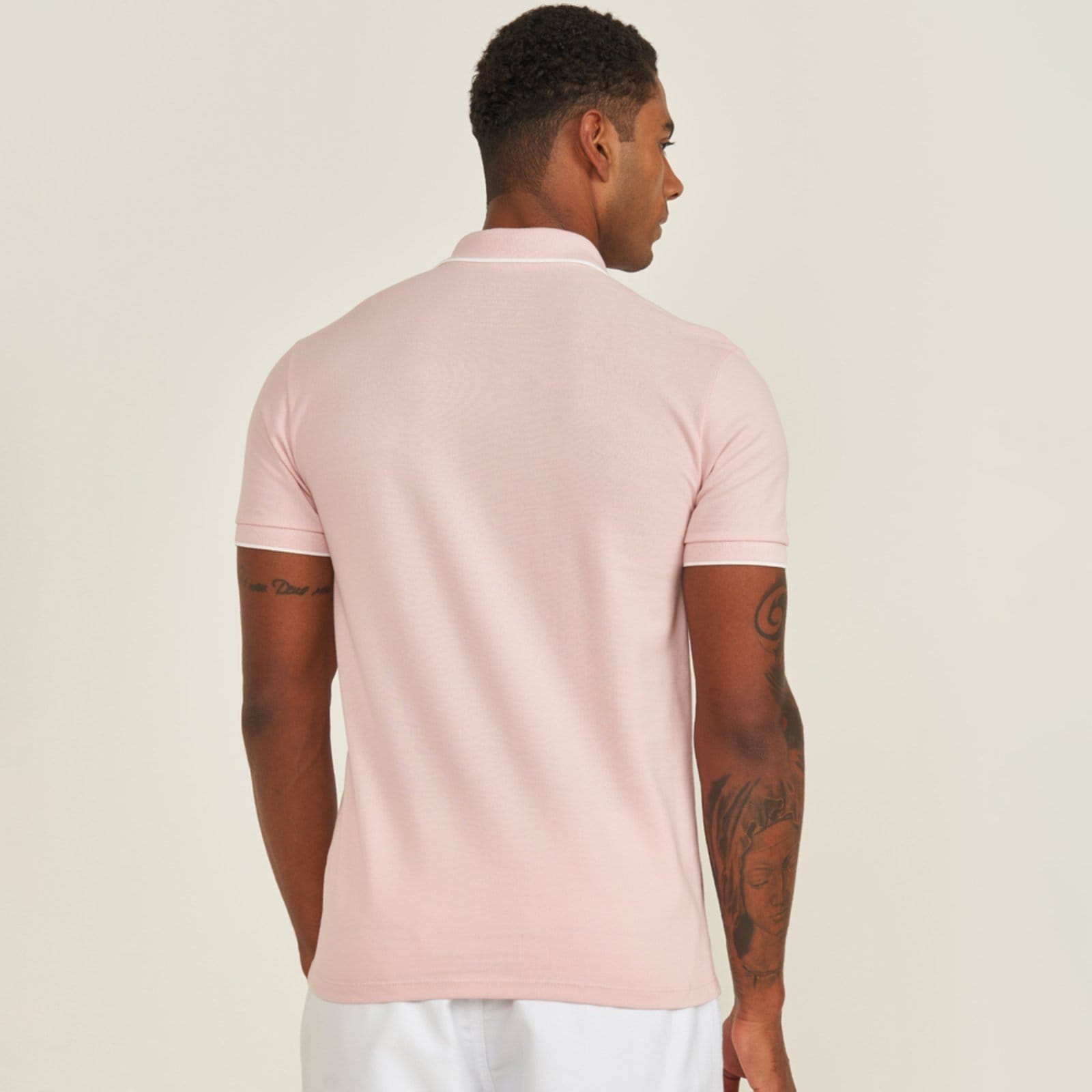 Vista 2 Camisa Polo Colcci One Logo Ve26 Masculino Colcci rosa