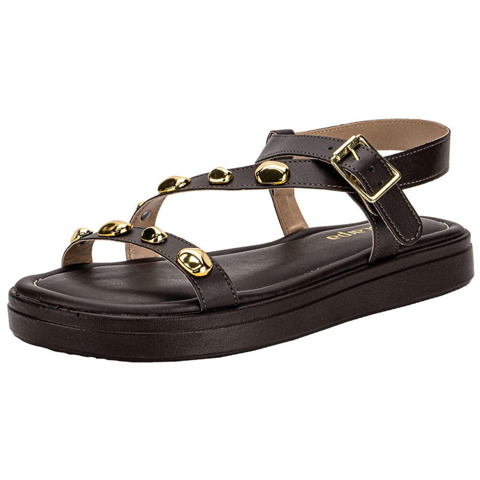 Sandália Feminina Flat Via Scarpa 173718982 3948982