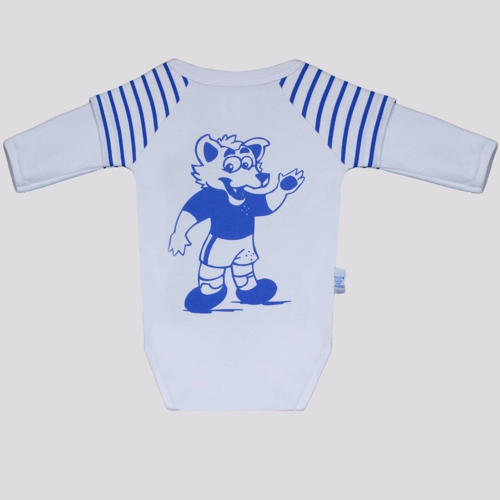 Vista 2 Body Cruzeiro Manga Longa Branco e Azul Reve D´or branco azul