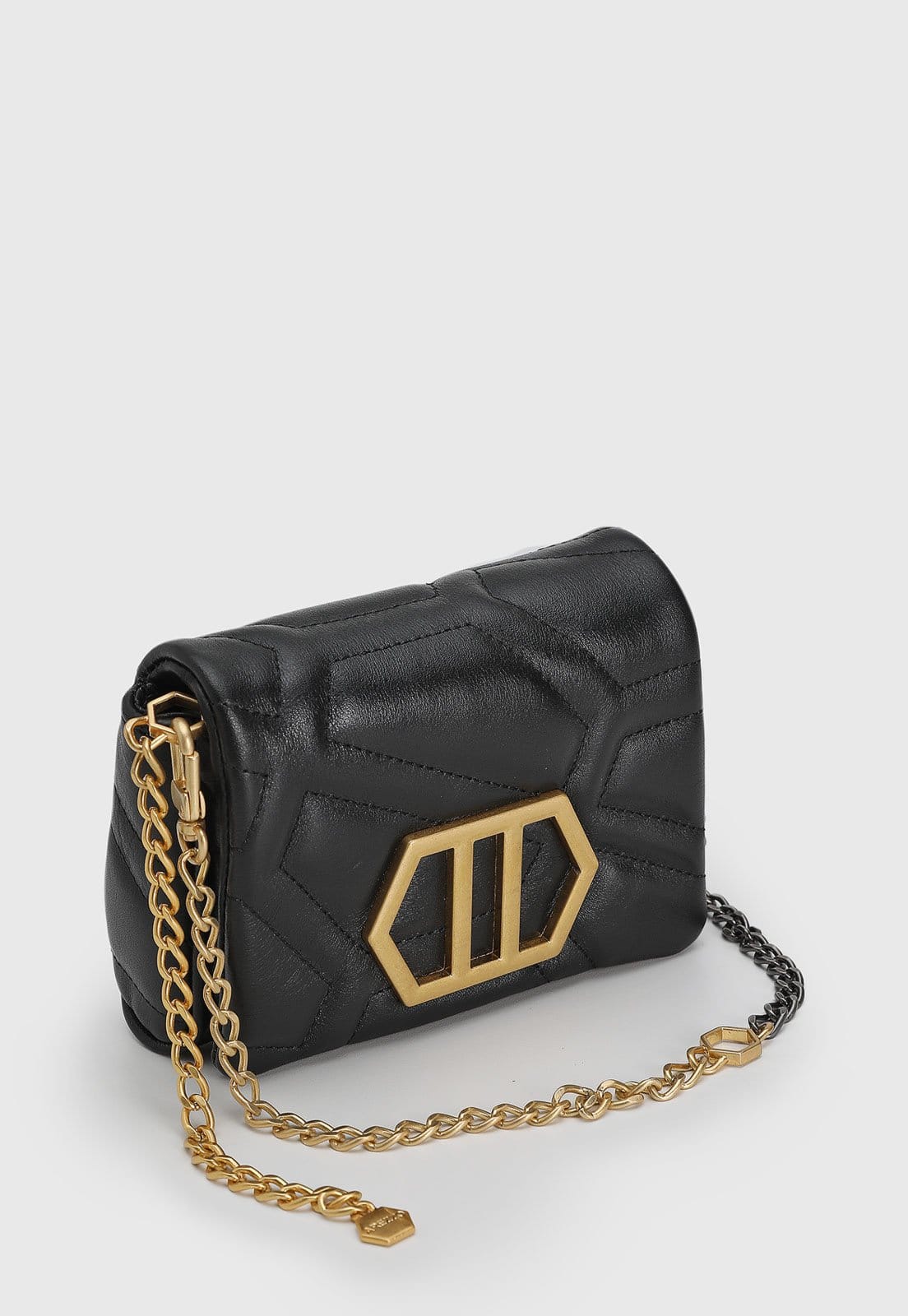 Vista 2 Bolsa Feminina Arezzo Matelassê Preta Arezzo preto