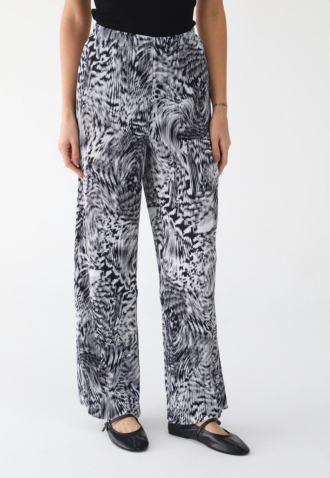 Vista principal Calça TOPSHOP Reta Plissada Off-White Topshop off-white white