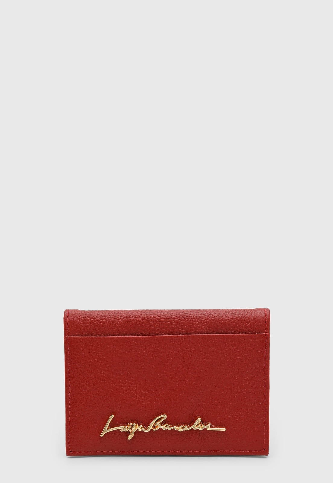 Vista 2 Carteira Feminina Luiza Barcelos Logo Frontal Vermelha Luiza Barcelos vermelho