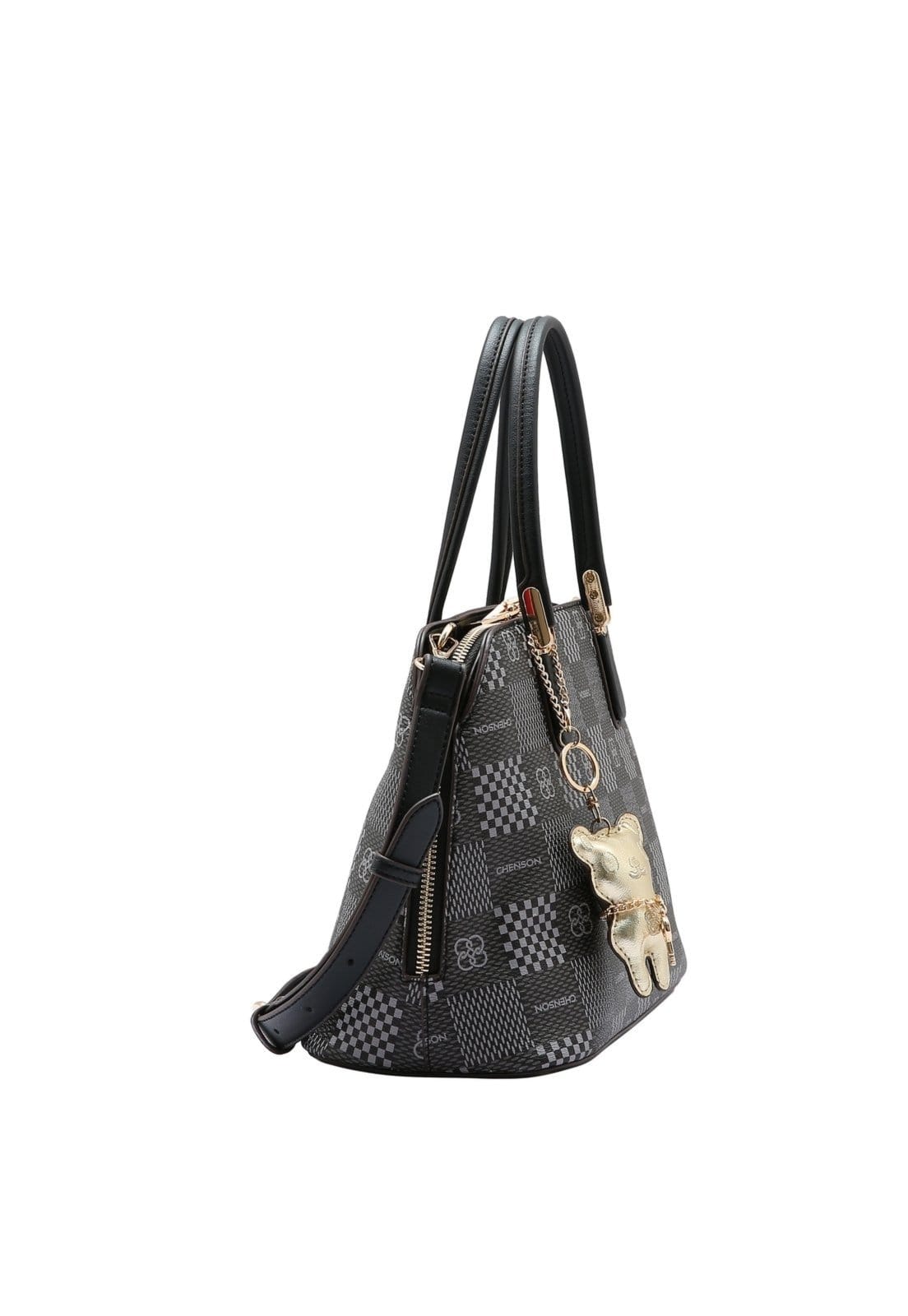 Vista 2 Bolsa Feminina Chenson Original Elemento Gráfico Mão 3485096 Chenson café