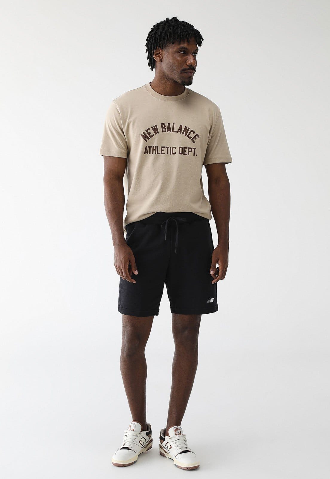 Vista 2 Bermuda de Moletom New Balance Reta Essentials Preta New Balance preto