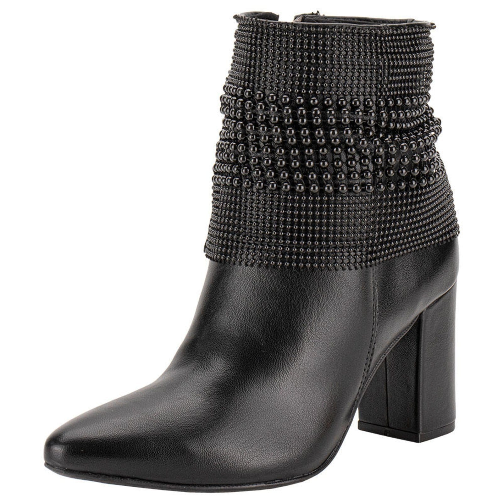 Vista principal Bota Feminina Cano Baixo Via Marte 021006 A5831006 VIA MARTE preto