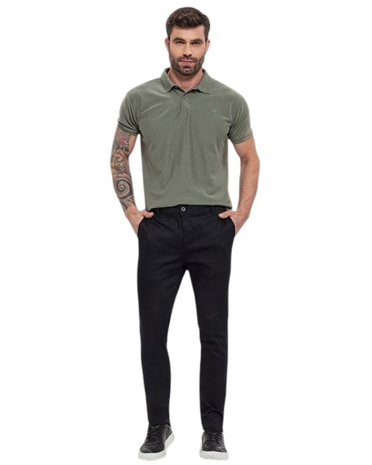 Vista 2 Calça Sarja Masculina - Sport Fino - Black Jeans - Preto Black Jeans preto black