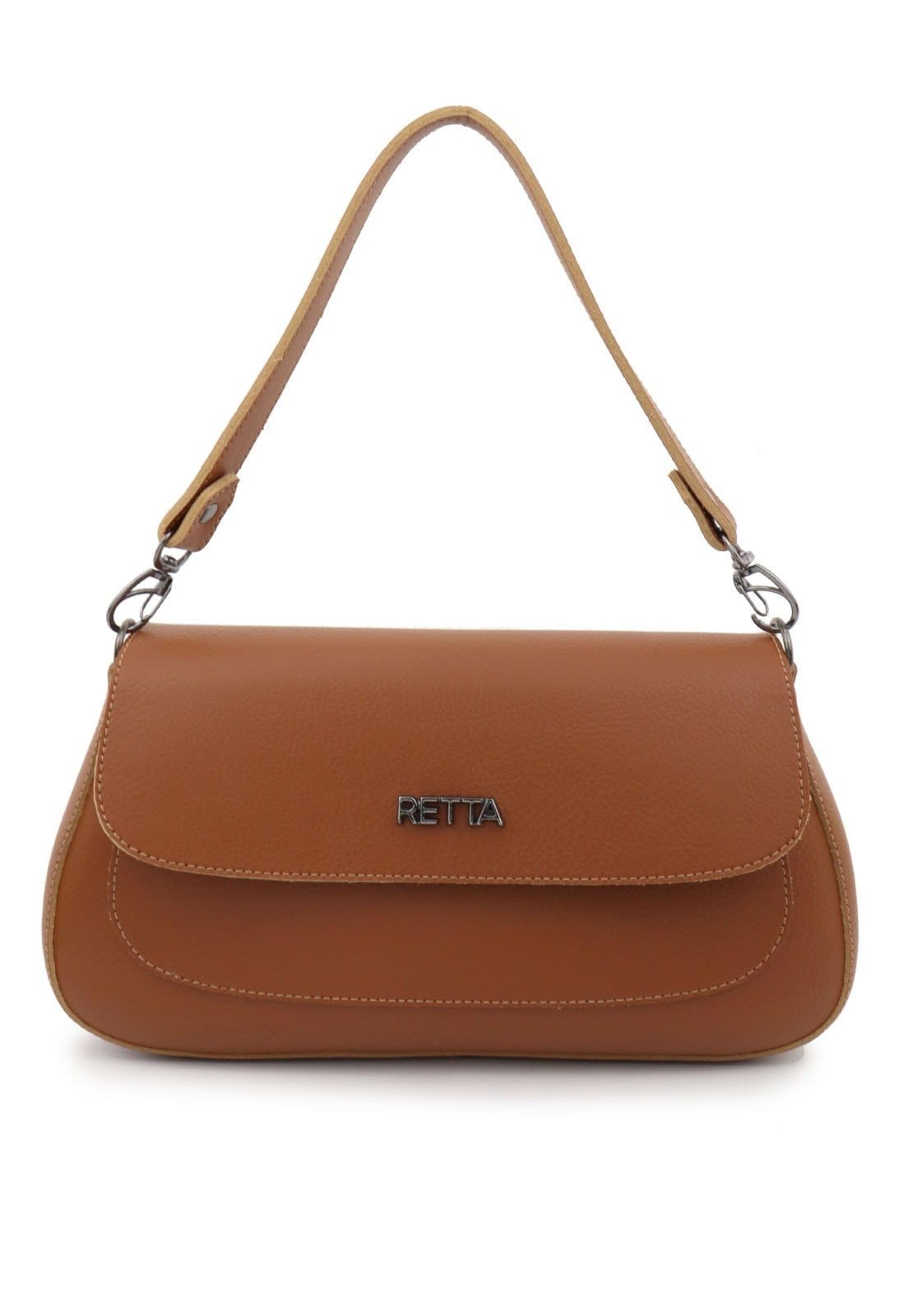 Bolsa Feminina Transversal Pequena Para Festa de Ombro e Mão Retta Oficial Caramelo