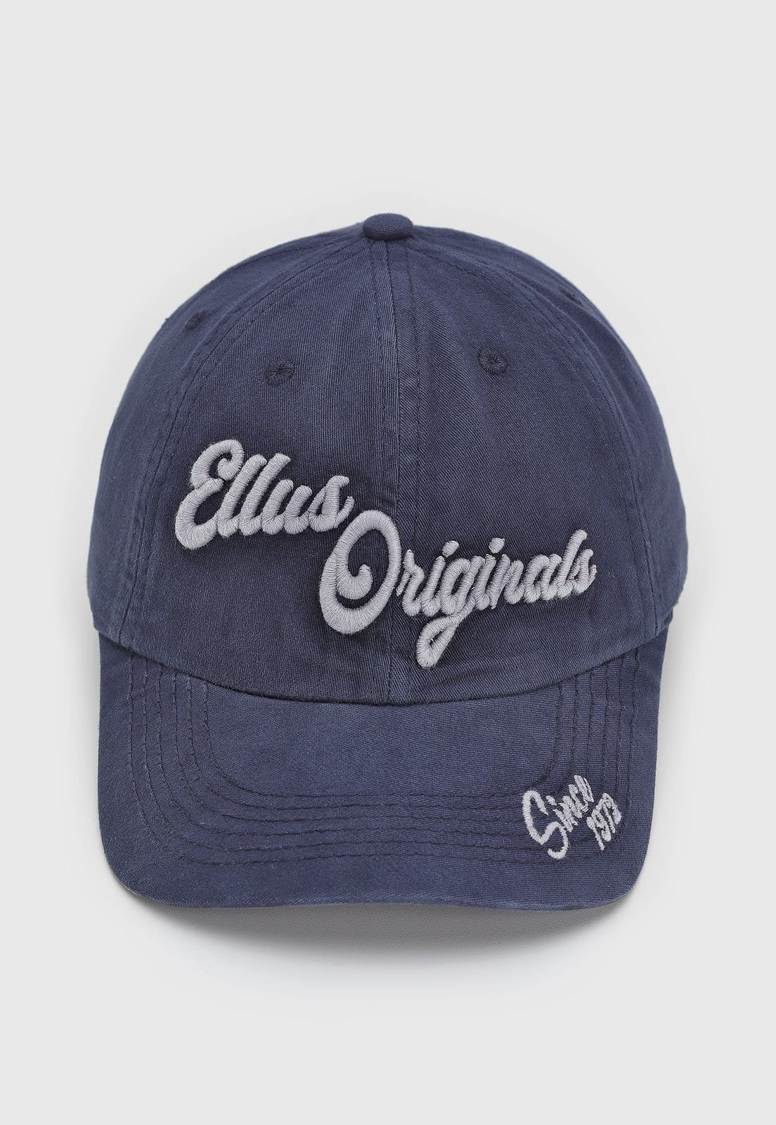 Boné Masculino Ellus Logo Aba Curva Azul-Marinho