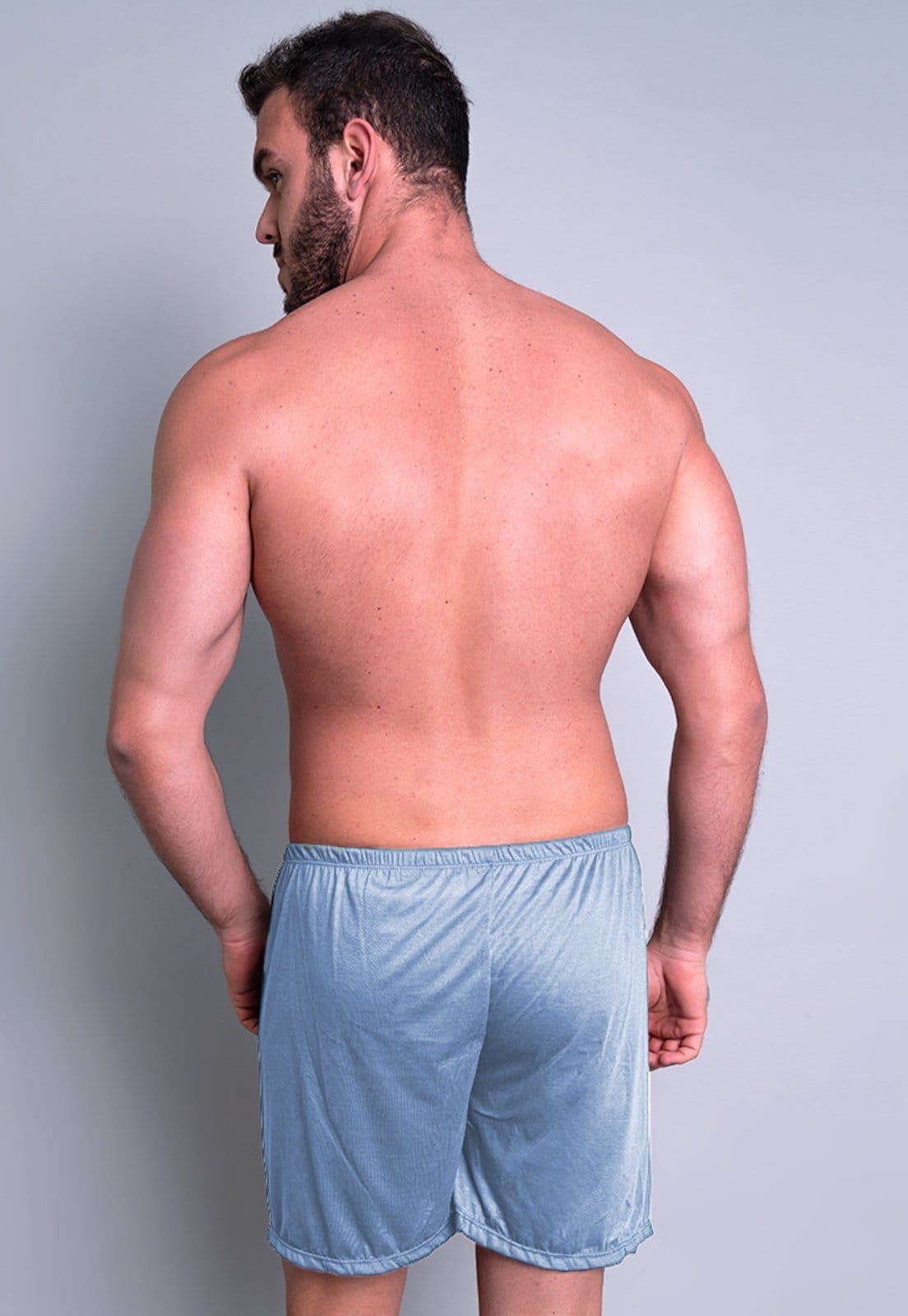 Vista 2 Short Curto MVB Modas Pijama De Dormir Mvb Modas cinza