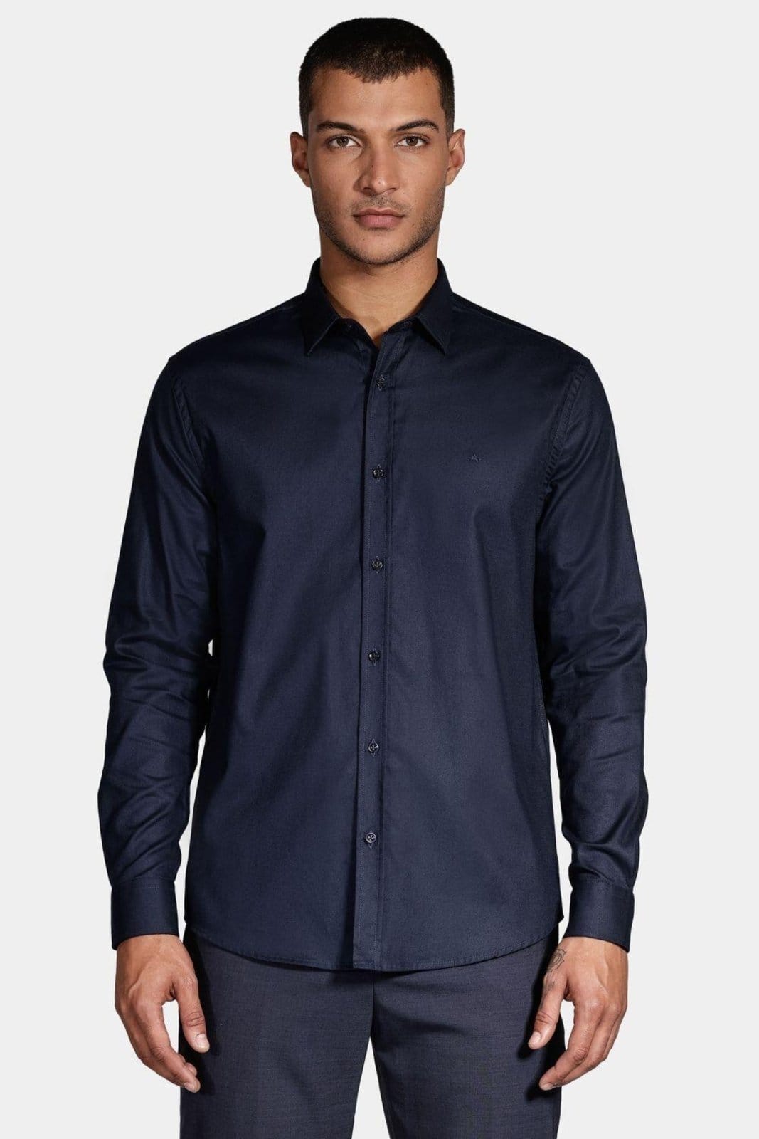 Vista principal Camisa Aramis Manga Longa Slim Stretch Marinho Aramis azul marinho