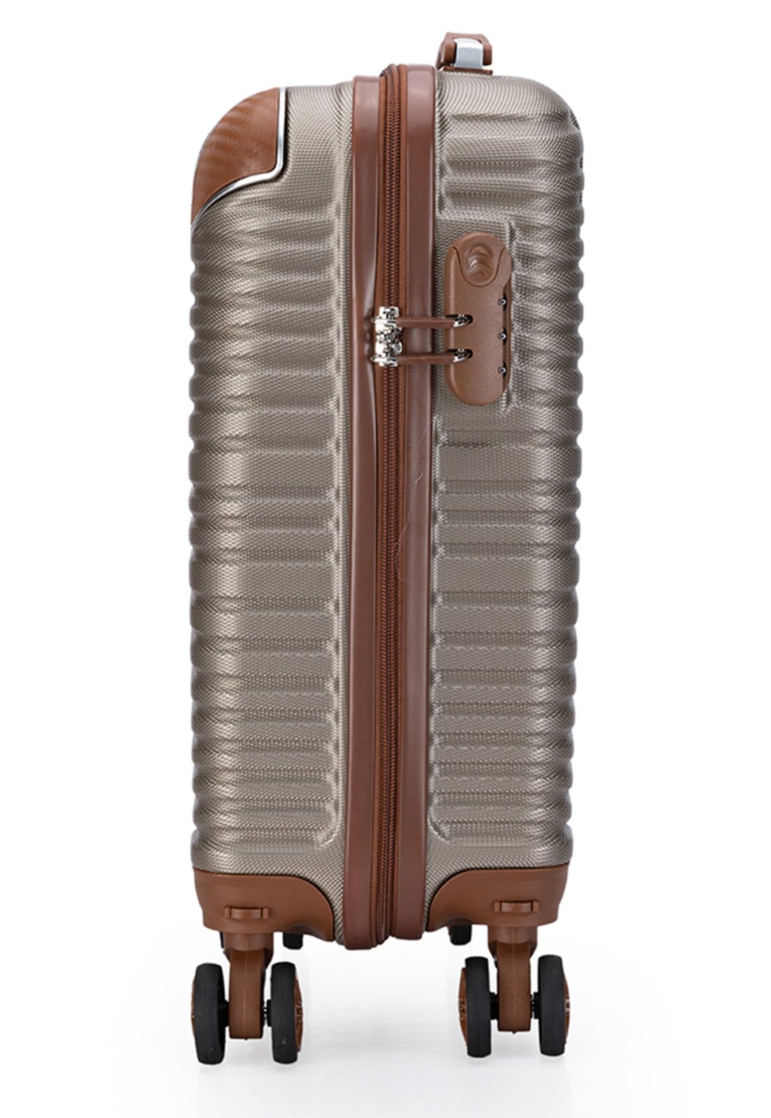 Vista 2 Mala Pequena Mão Viagem Bordo 4 Rodas Swissport Reforçada Executiva Swissport nude