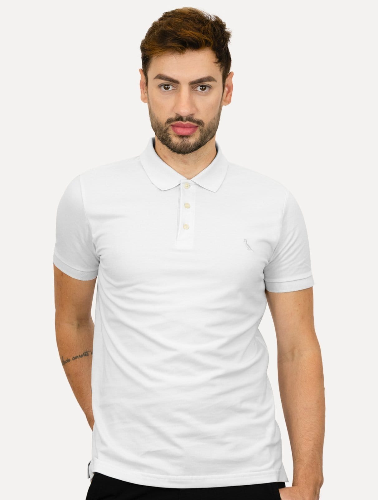 Vista principal Polo Reserva Masculina Piquet Clássica Off-White Reserva off-white white