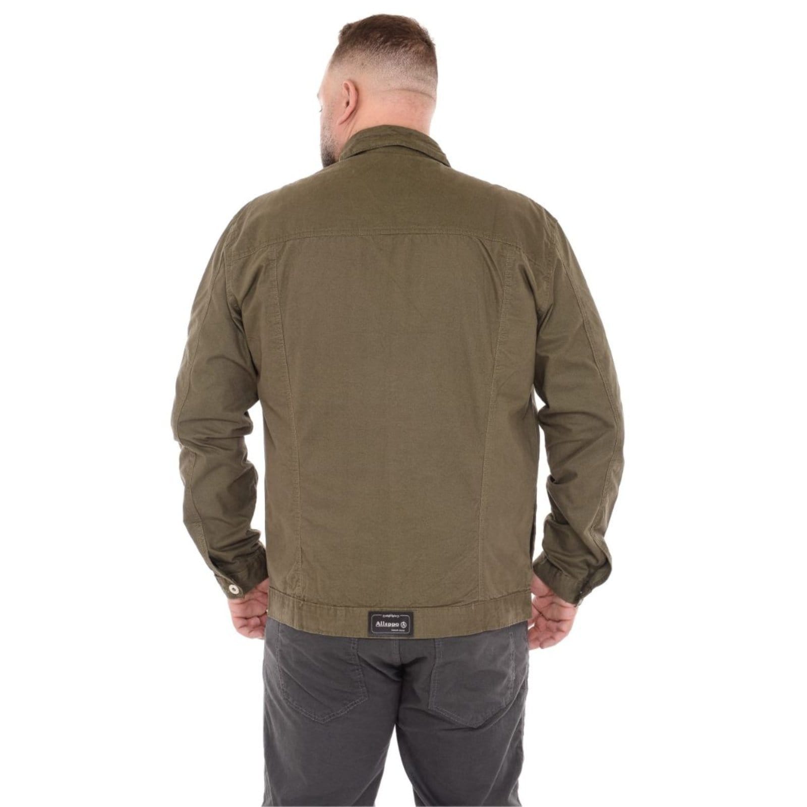 Vista 2 Jaqueta Masculina Plus Size Sarja Alleppo Jeans verde