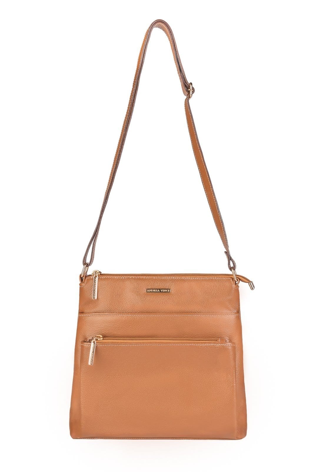 Bolsa transversal de couro liso Giselle