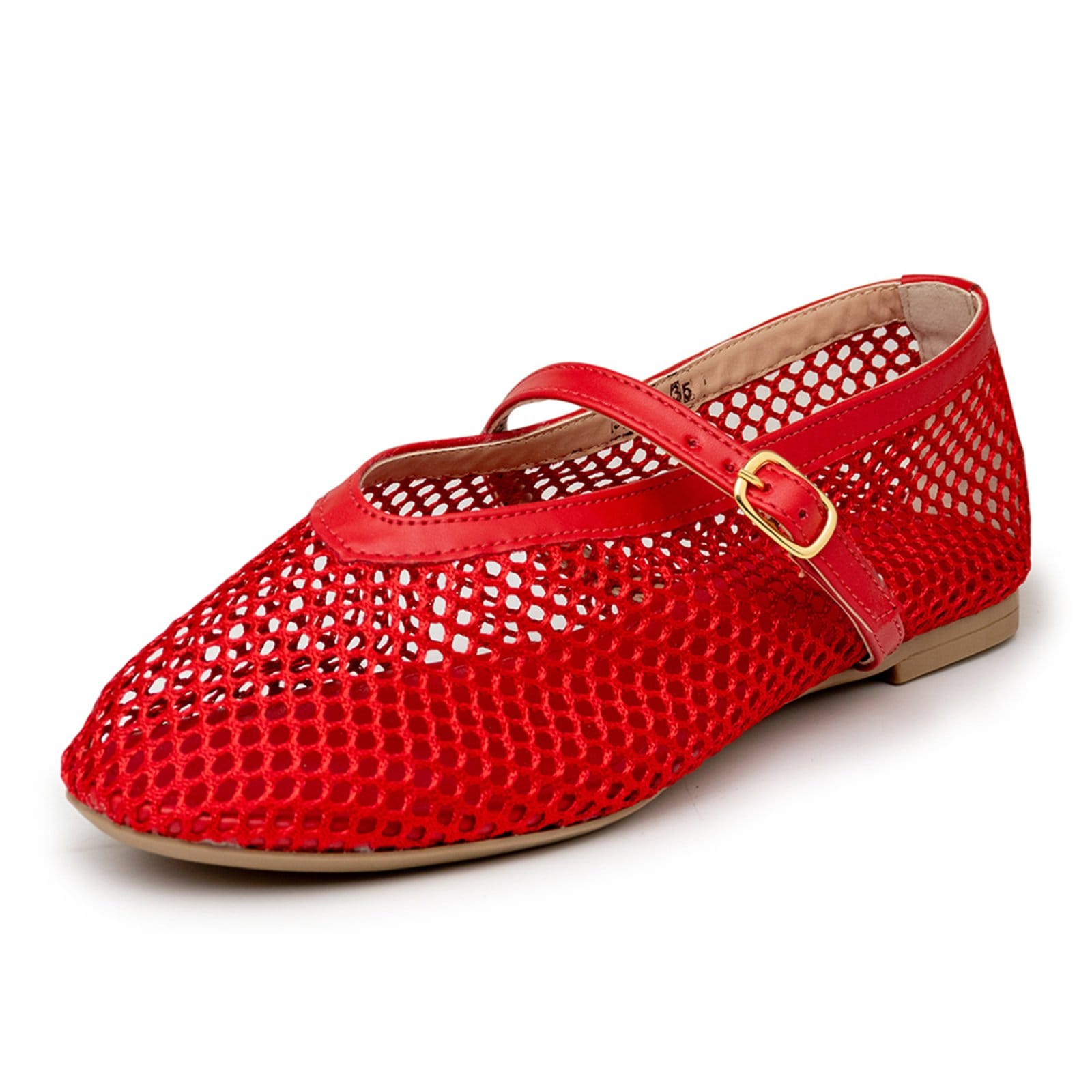 Vista 2 Sapatilha De Tela Feminina Tendência Bico Redondo 5400 Vermelha Hannah Footwear vermelho