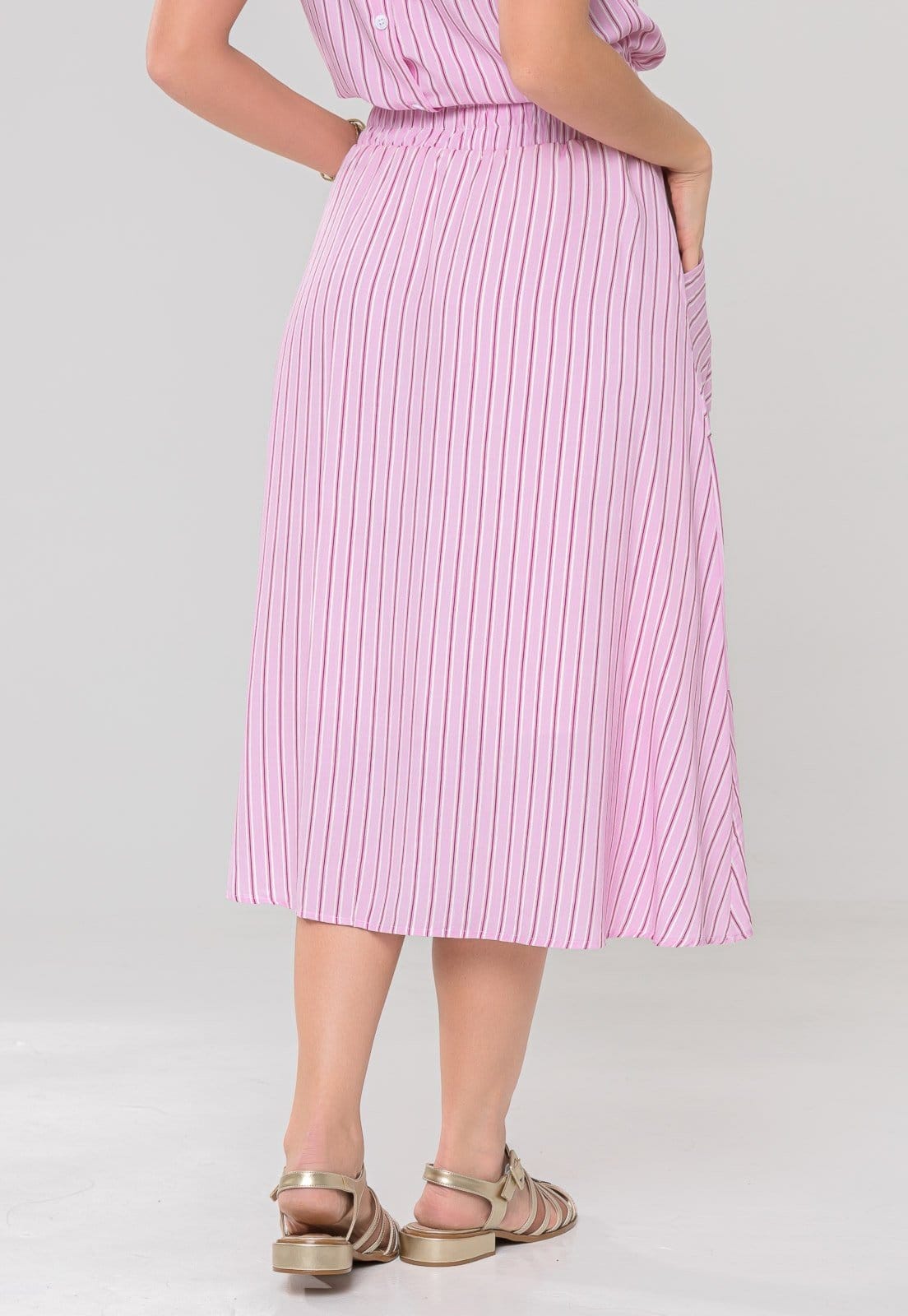Vista 2 Saia Aura Laís Listrado Luzente Aura rosa