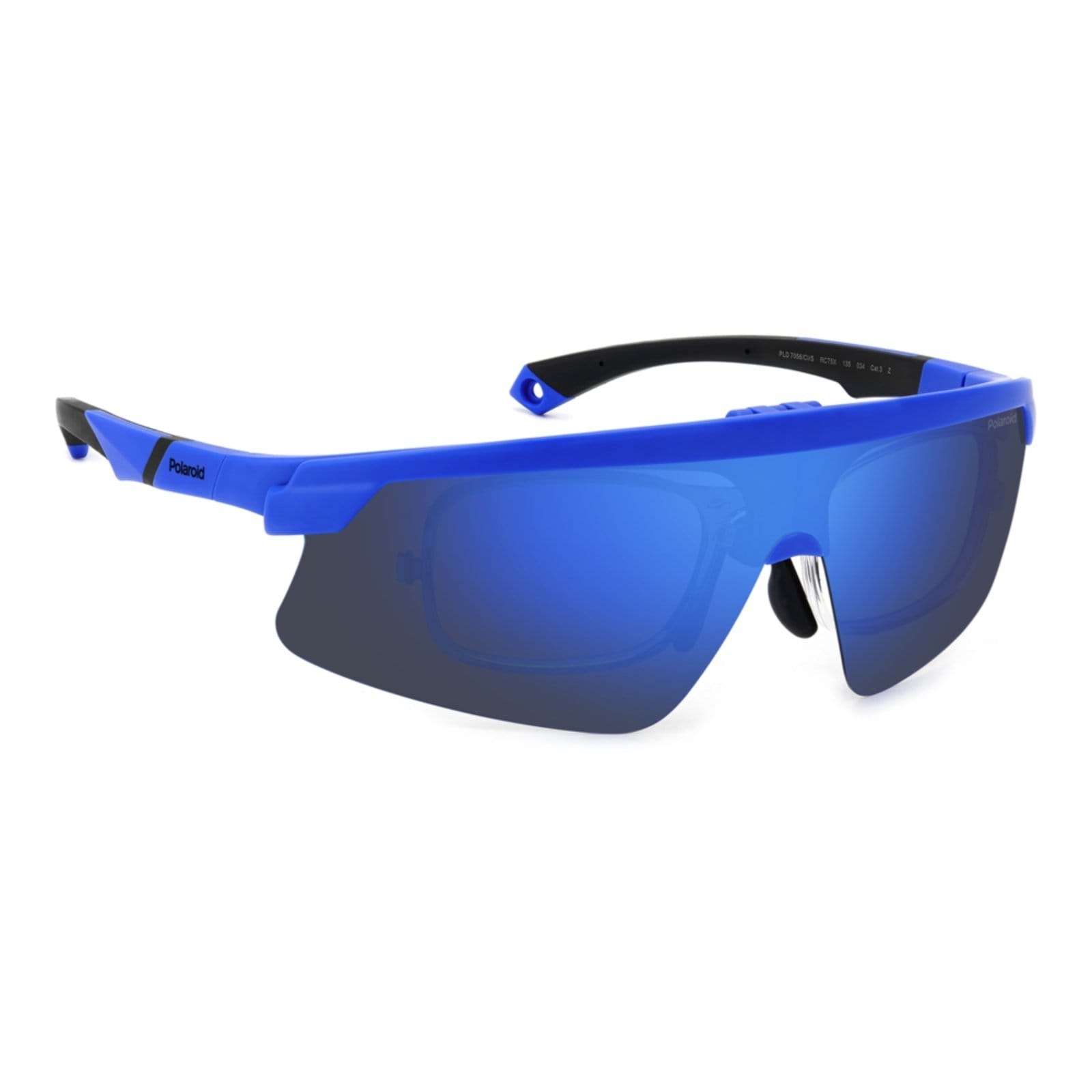 Vista 2 Óculos Esportivo Clip On Polaroid Pld 7056/Ci/S Rct Polaroid azul
