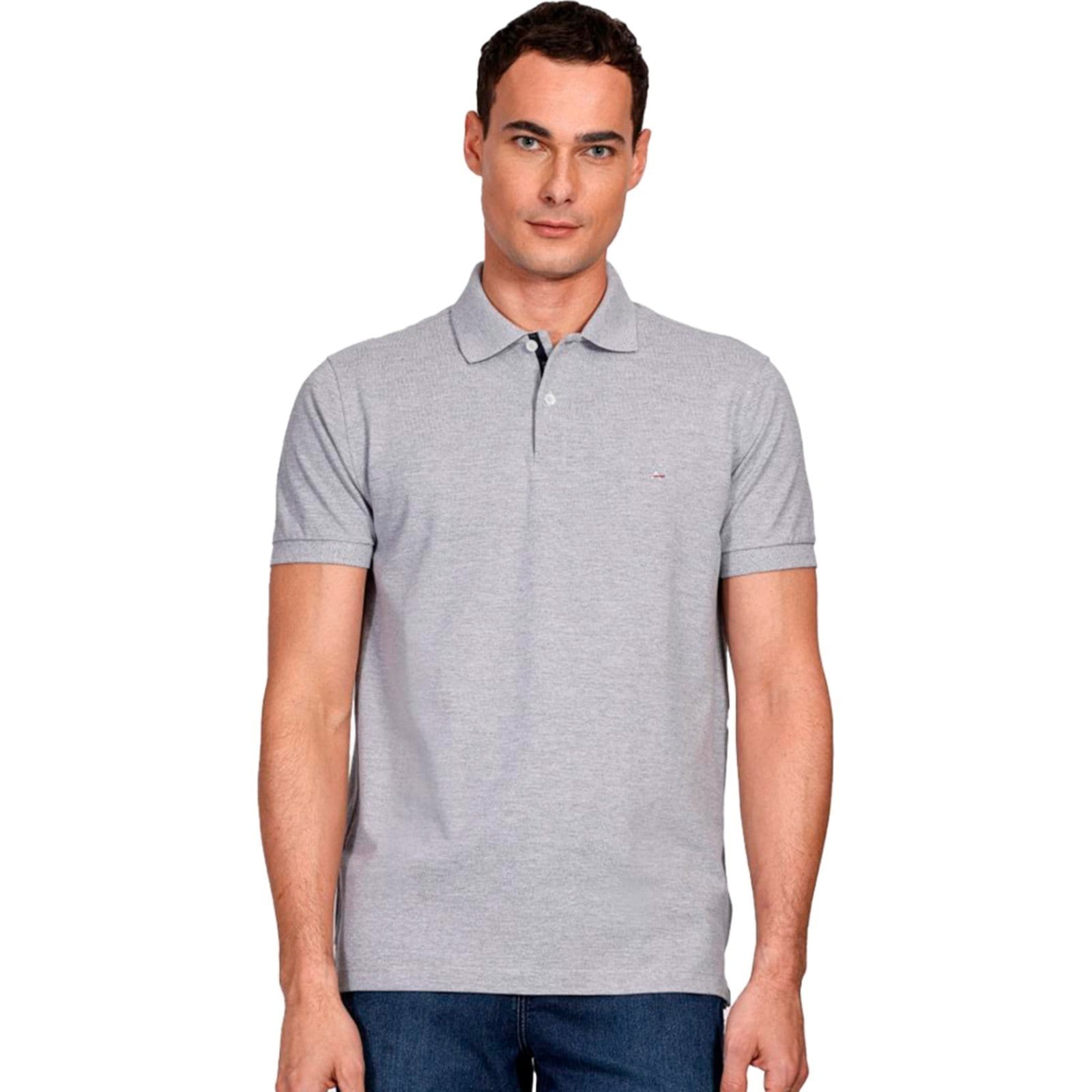 Vista principal Camisa Polo Aramis Detail Ve25 Mescla Masculino Aramis cinza