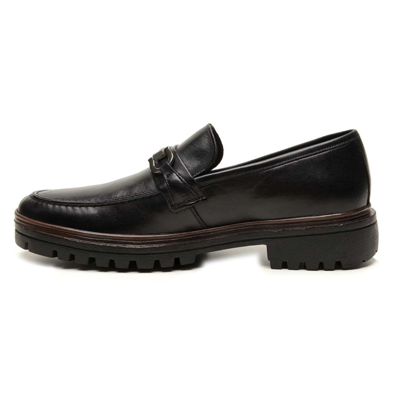 Vista 2 Sapato Masculino Em Couro Veritimo Mocassim Casual Social Esporte Fino Brogue Tendência Anna Andrade preto