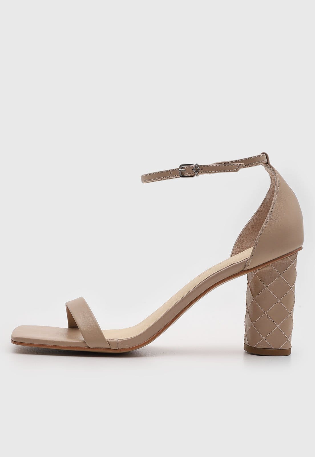 Sandália Feminina Capodarte Salto Médio Bloco Matelassê