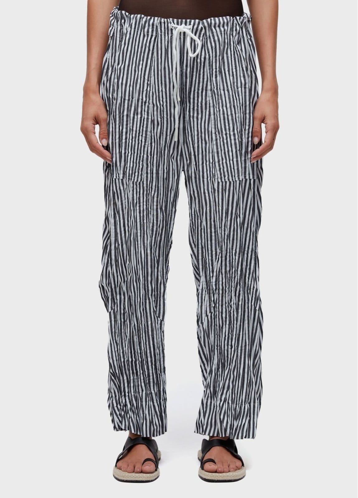 Vista 2 Calça wrinkle tricoline fio tinto Osklen off-white