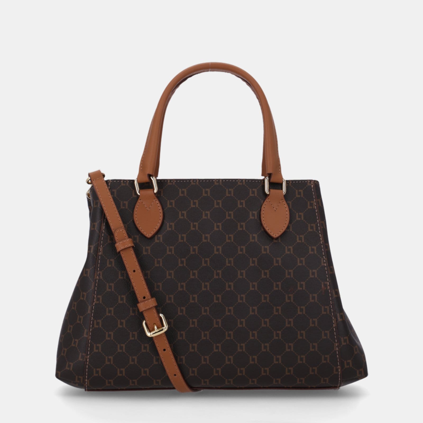 Bolsa Tote Média Monograma Mocca - 10001039 Luz Da Lua Marrom