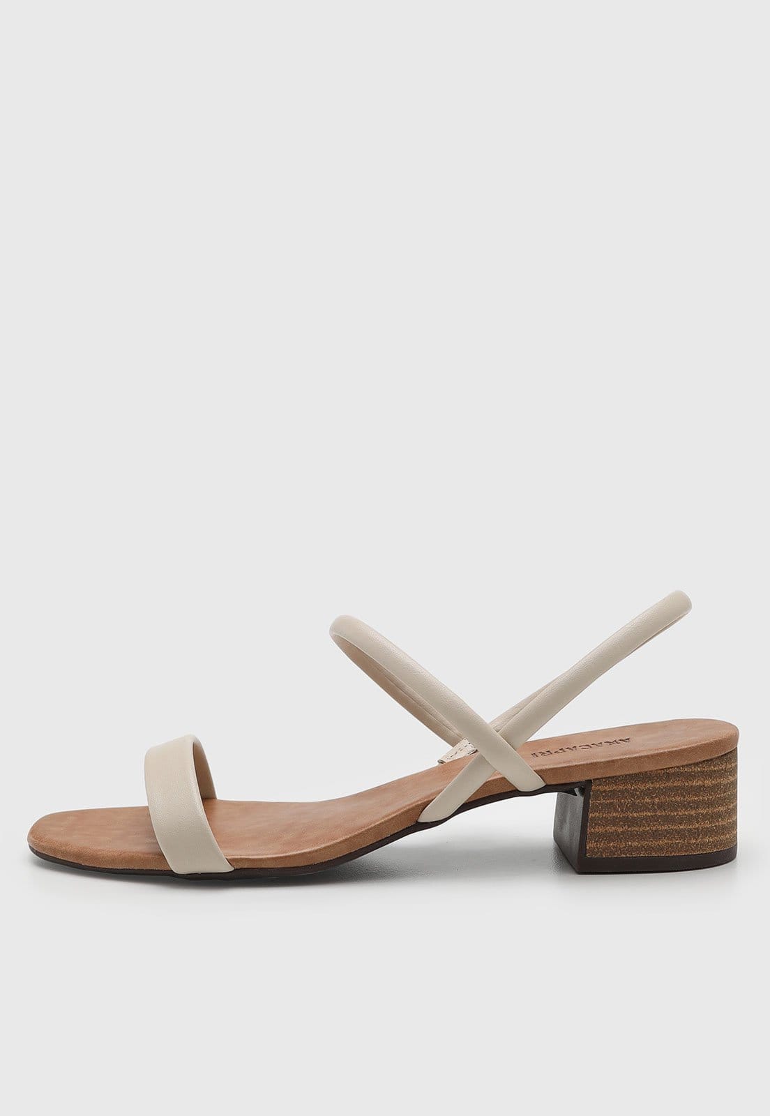 Vista principal Sandália Feminina Anacapri Salto Bloco Off-White Anacapri off-white white