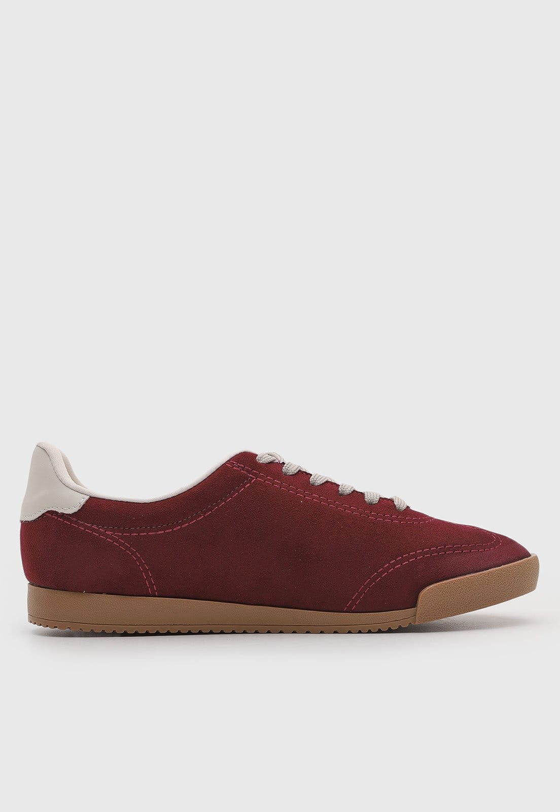 Vista 2 Tênis Feminino Via Uno Com Cadarço VIA UNO bordô