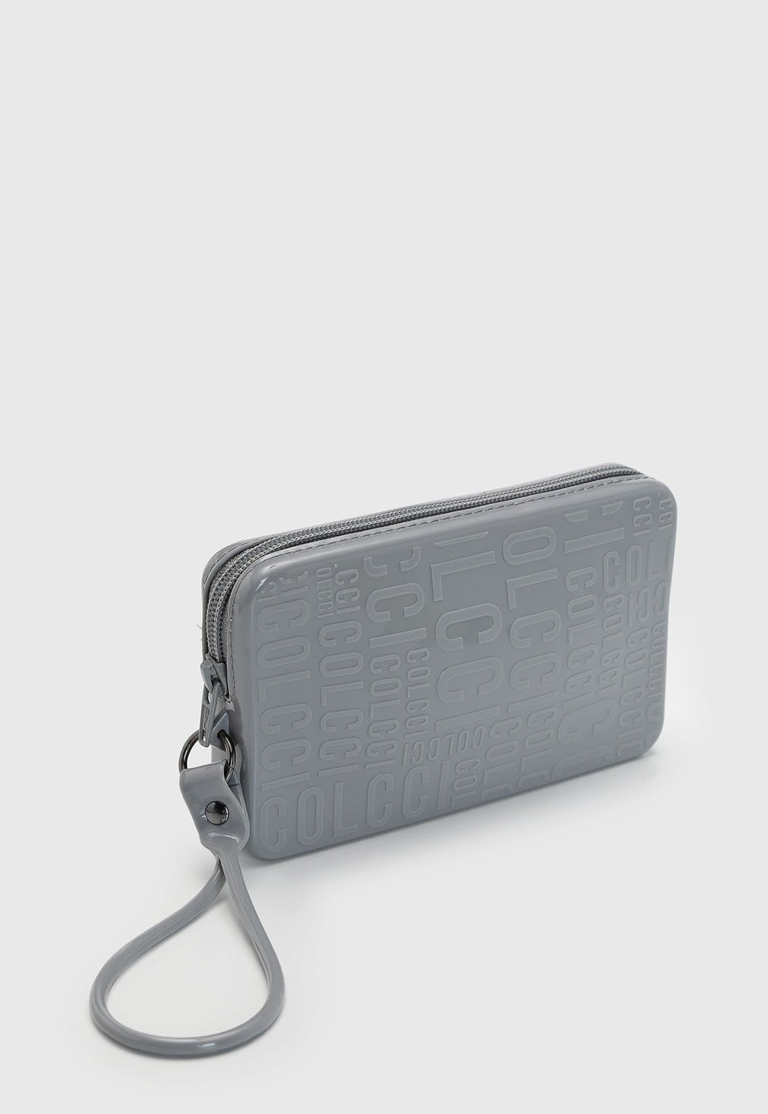 Vista 2 Bolsa Pequena Colcci Logo Alto-Relevo Colcci cinza