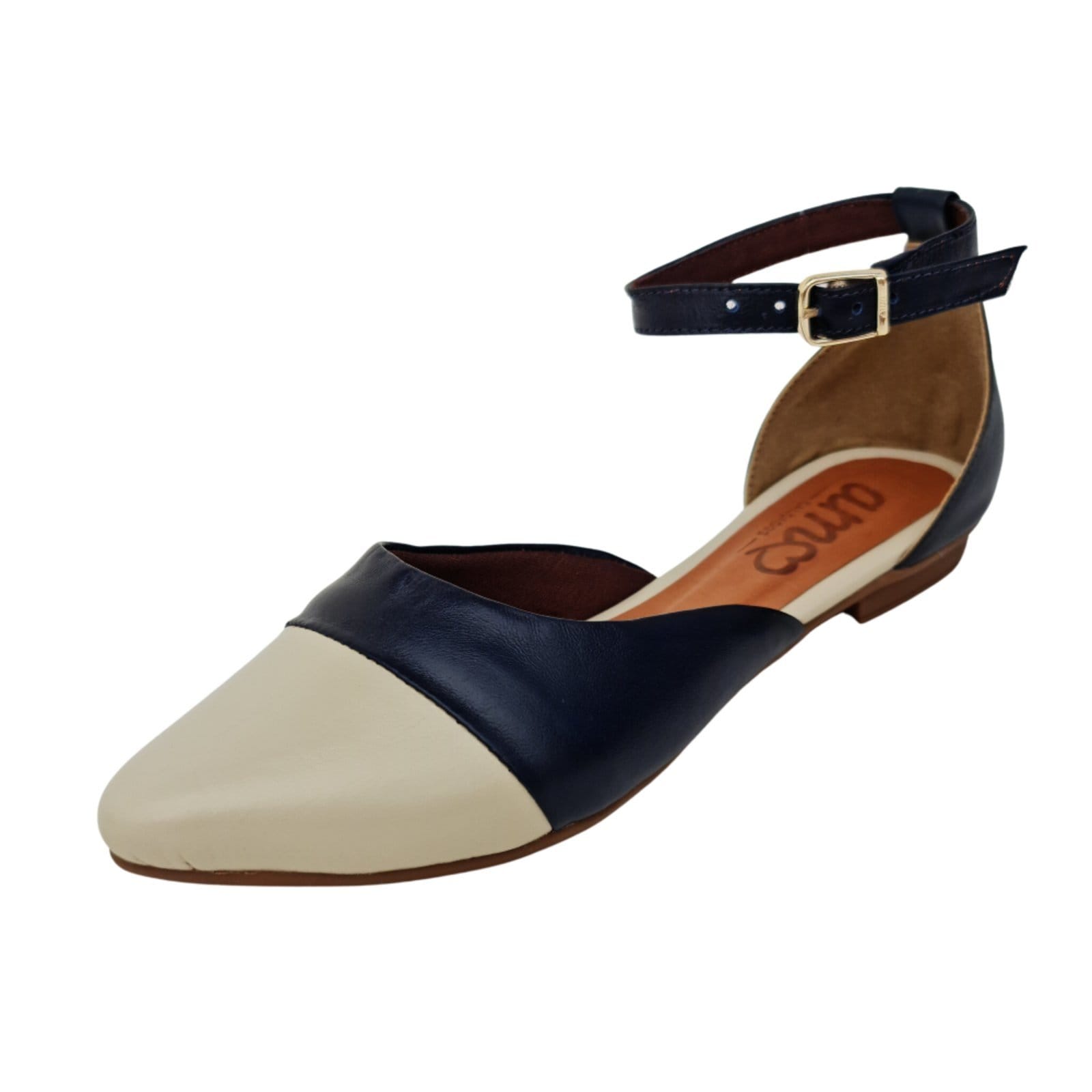 Vista principal Sapatilha em Couro Amo Calçados Anne e Off White Amo Calçados azul marinho