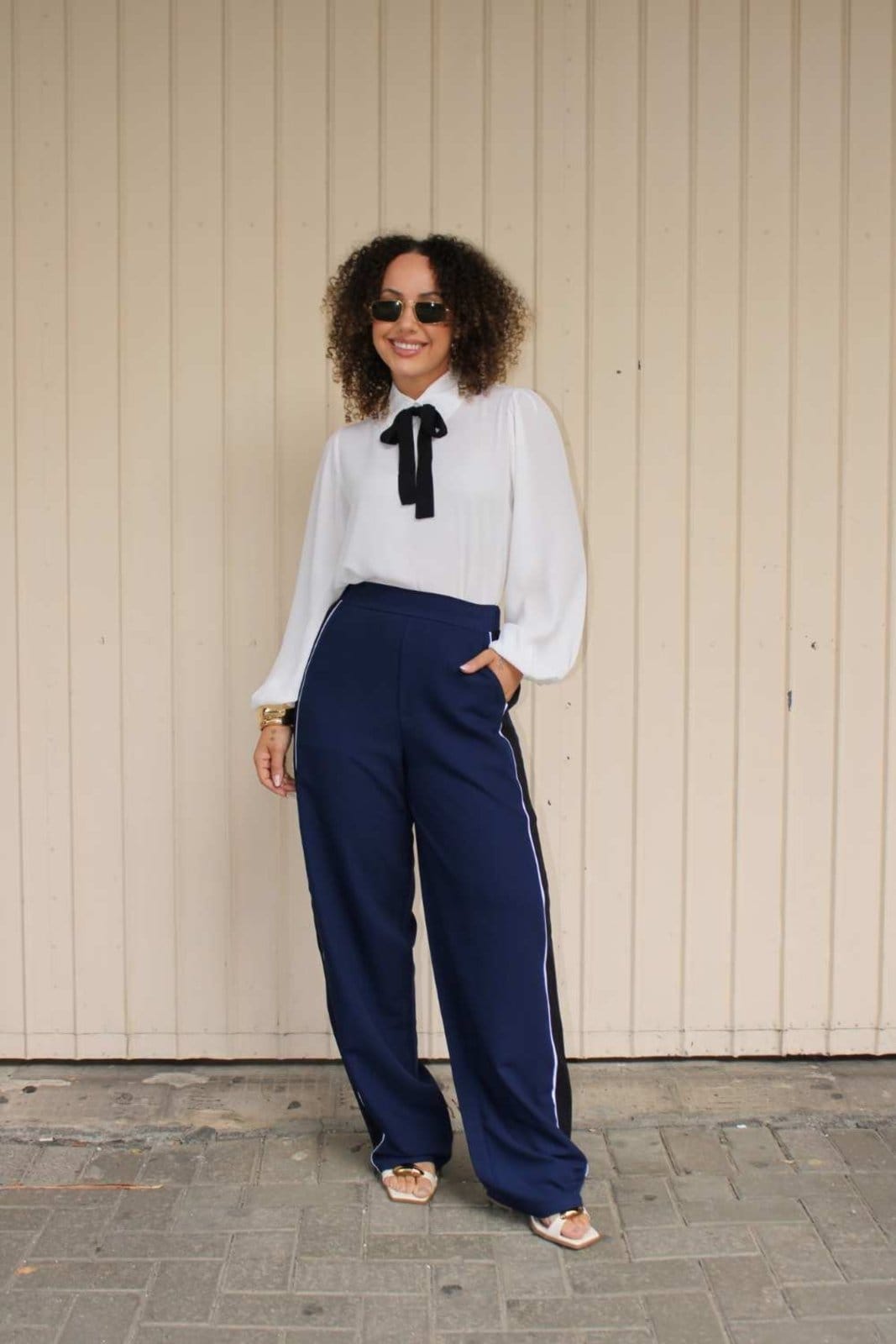 Calça Vanibele Wide Marinho