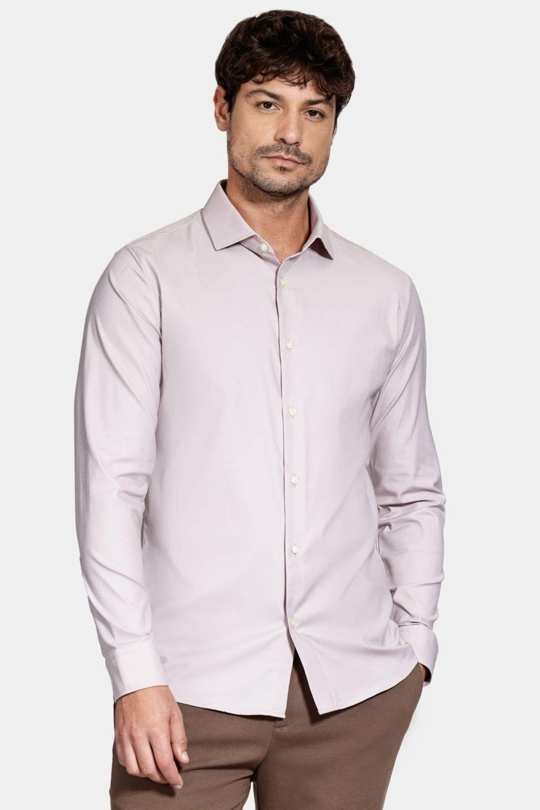 Vista 2 Camisa Aramis Manga Longa Tech Flex Sarja Canela Aramis marrom