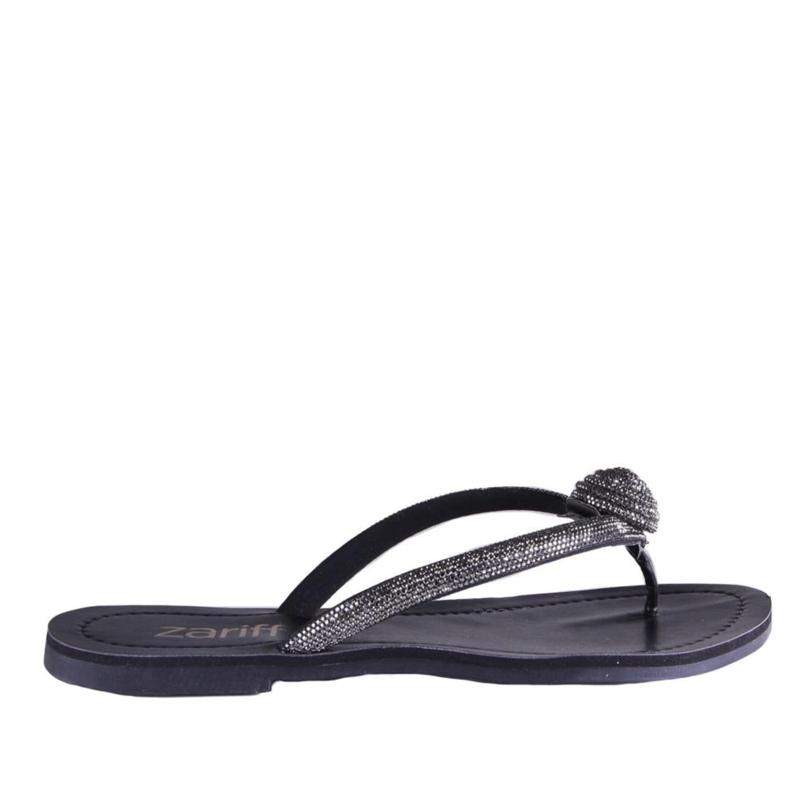 Vista principal Rasteira Feminina Zariff 2404 Grafite Zariff incolor