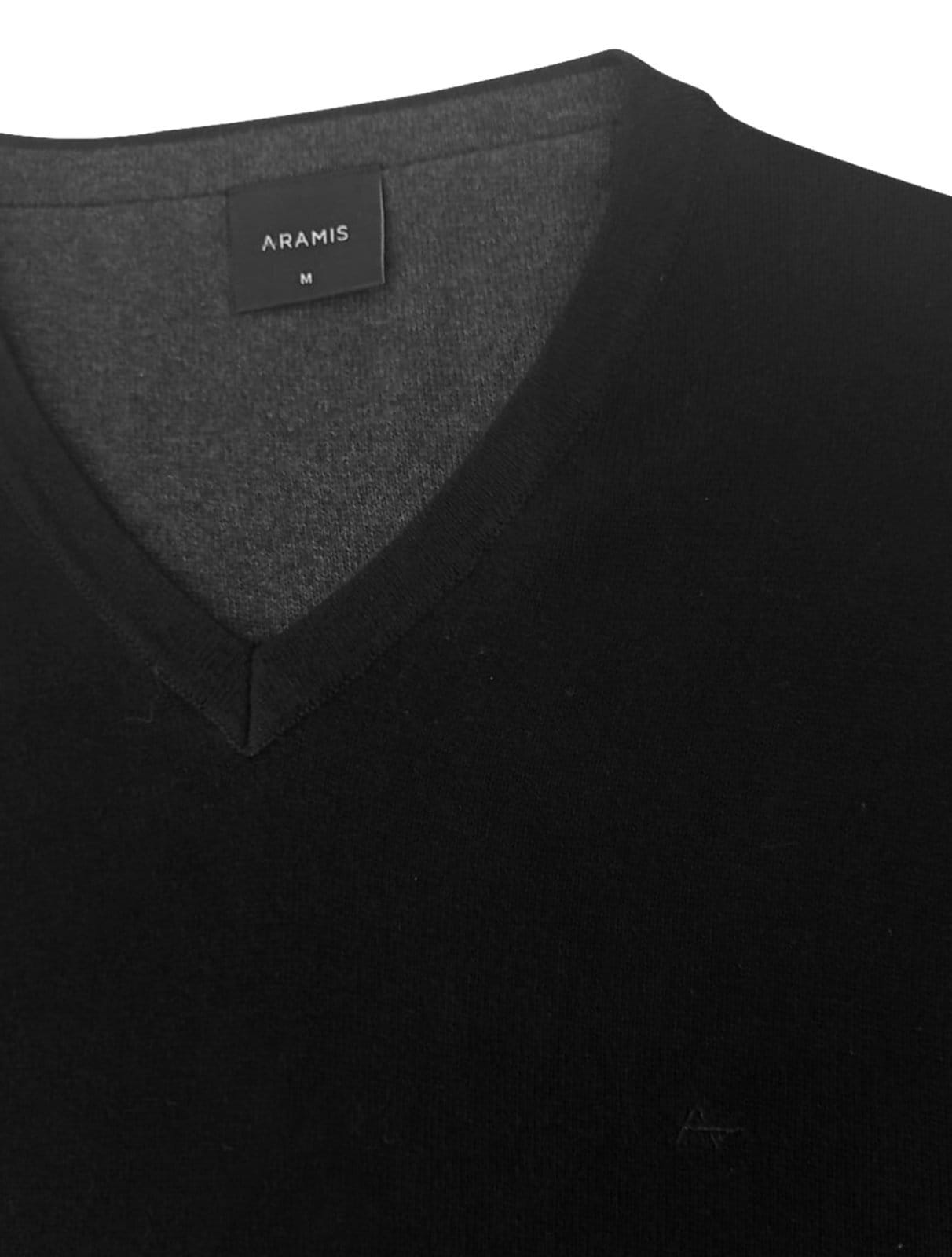 Vista 2 Suéter Aramis Masculino Tricot V-Neck Aramis preto