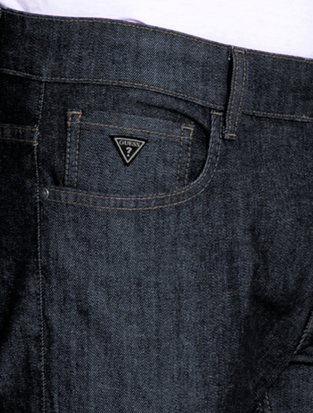 Vista 2 Calça Guess Jeans Masculina Skinny Azul Escuro Guess verde azul