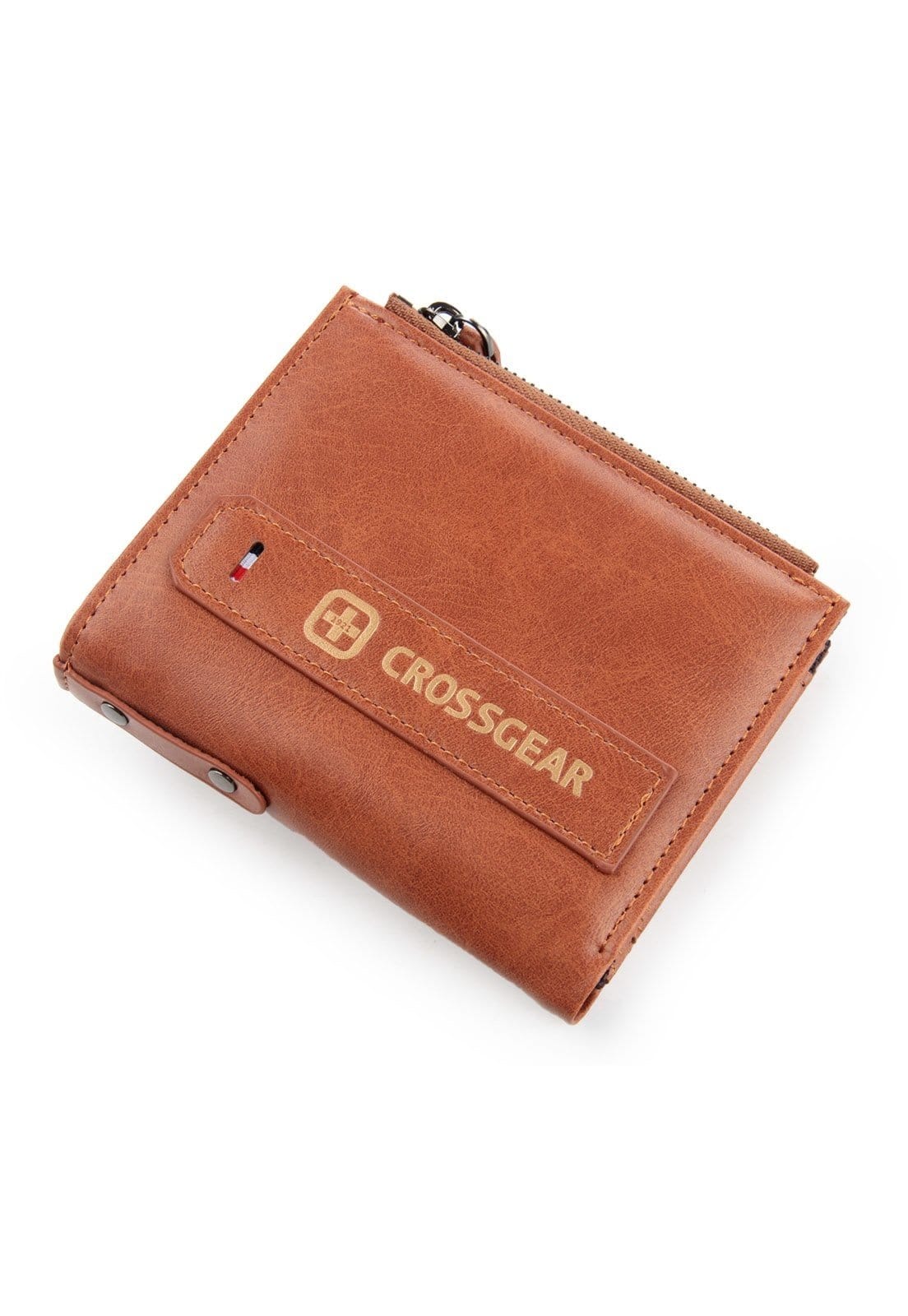 Vista 2 Carteira Crossgear Sofisticada Compacta Cnh Porta Cartão Crossgear marrom