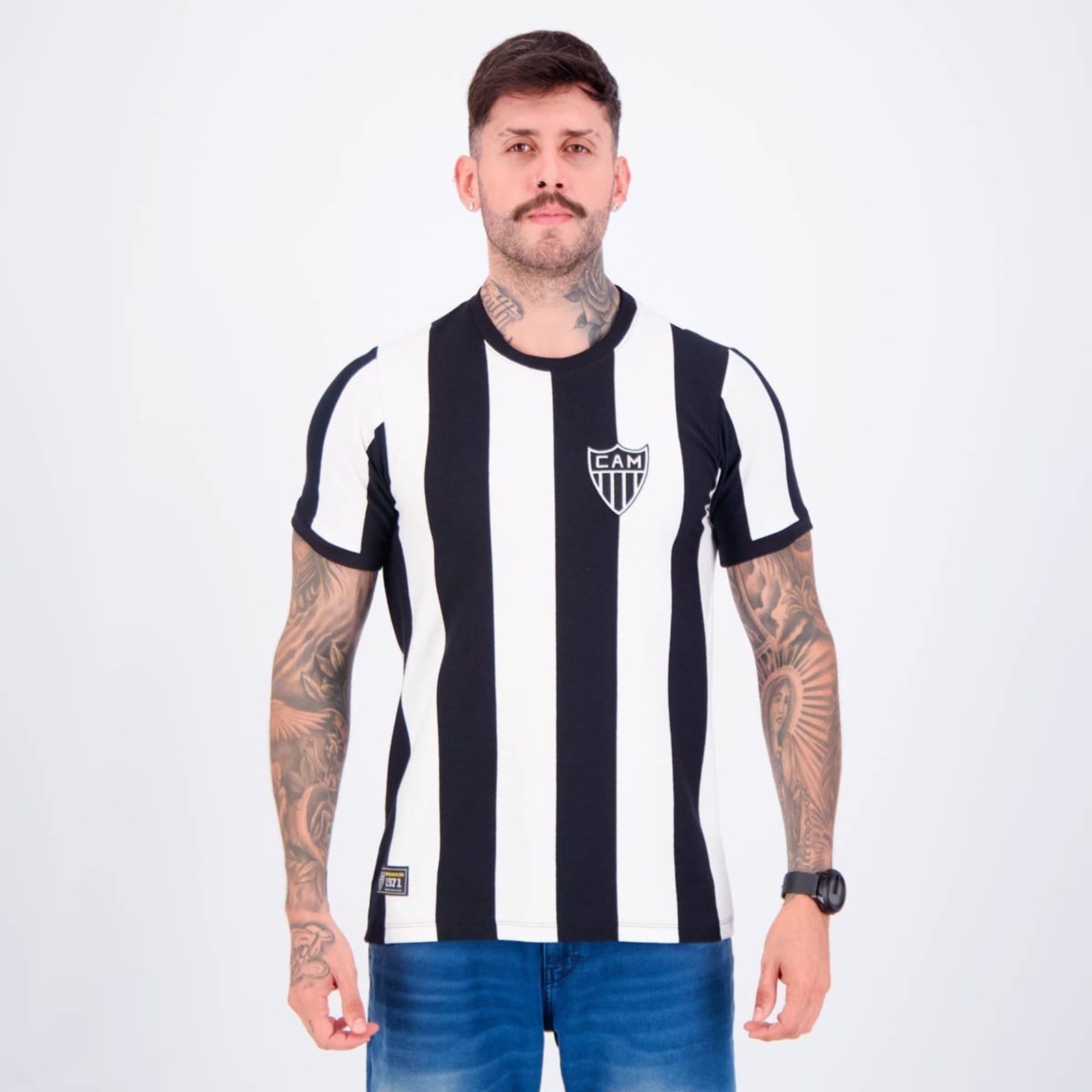 Vista principal Camisa Atlético Mineiro Retrô II 1971 Retrômania branco