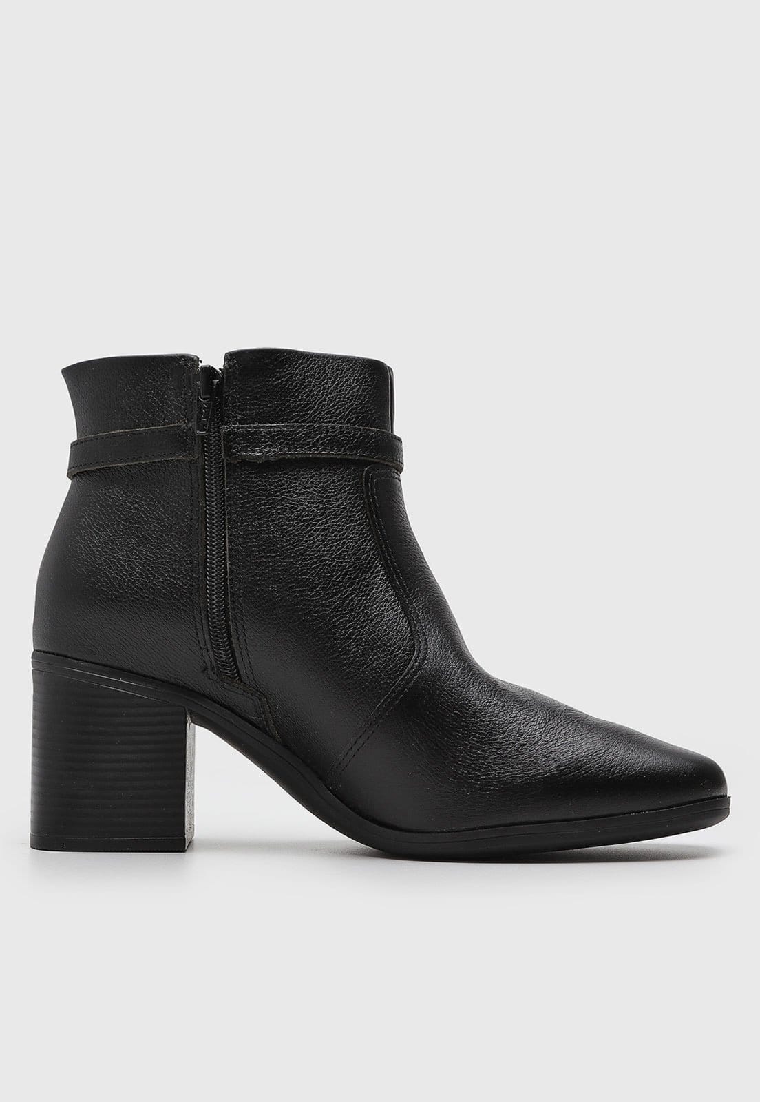 Vista 2 Bota Feminina cê Salto Bloco Preta BEBECÊ preto