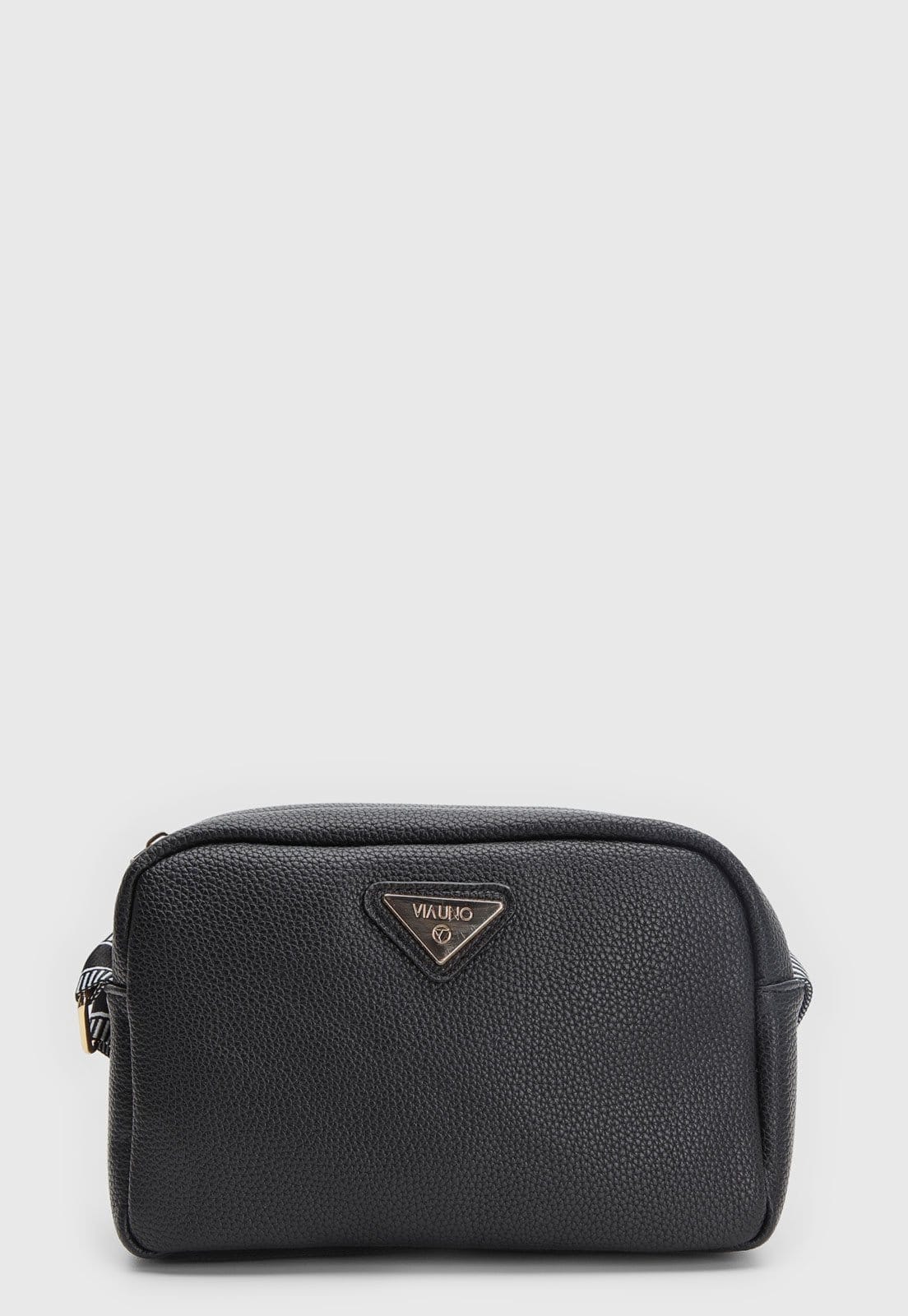 Vista 2 Bolsa Feminina Via Uno Alça Listrada Preta VIA UNO preto