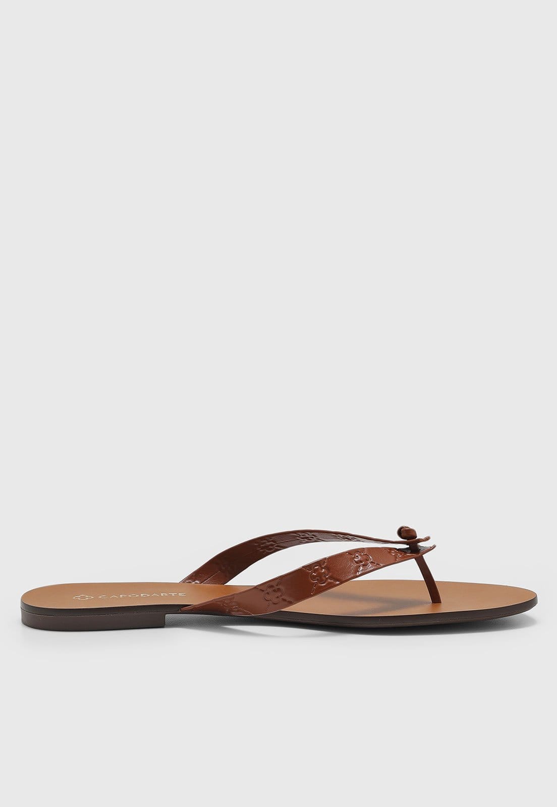 Vista 2 Rasteira Feminina Capodarte Tiras Monograma Capodarte café